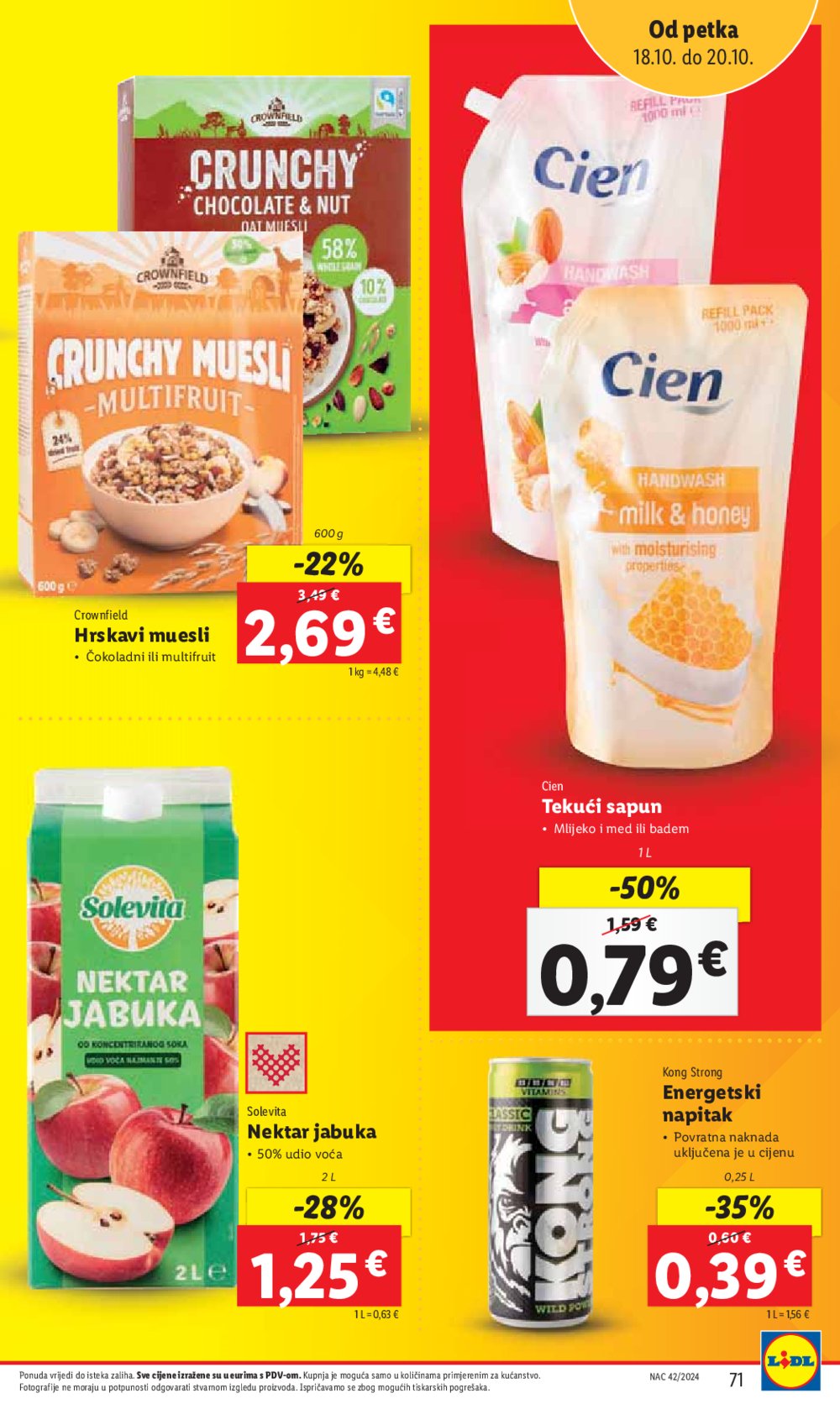 Lidl super ponuda od Ponedjeljka 14.10.-20.10.2024.