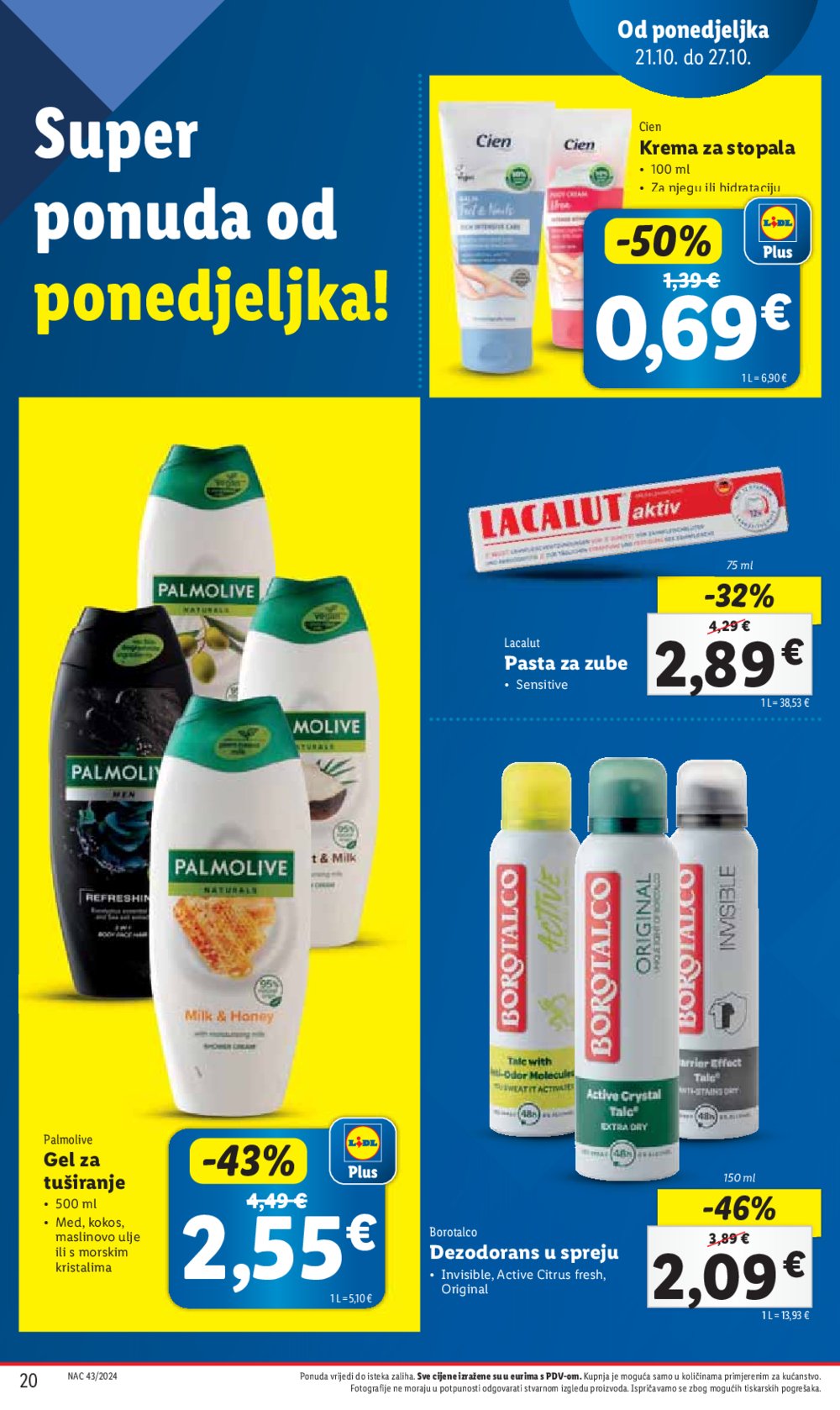 Lidl katalog Super ponuda od ponedjeljka 21.10.-27.10.2024.