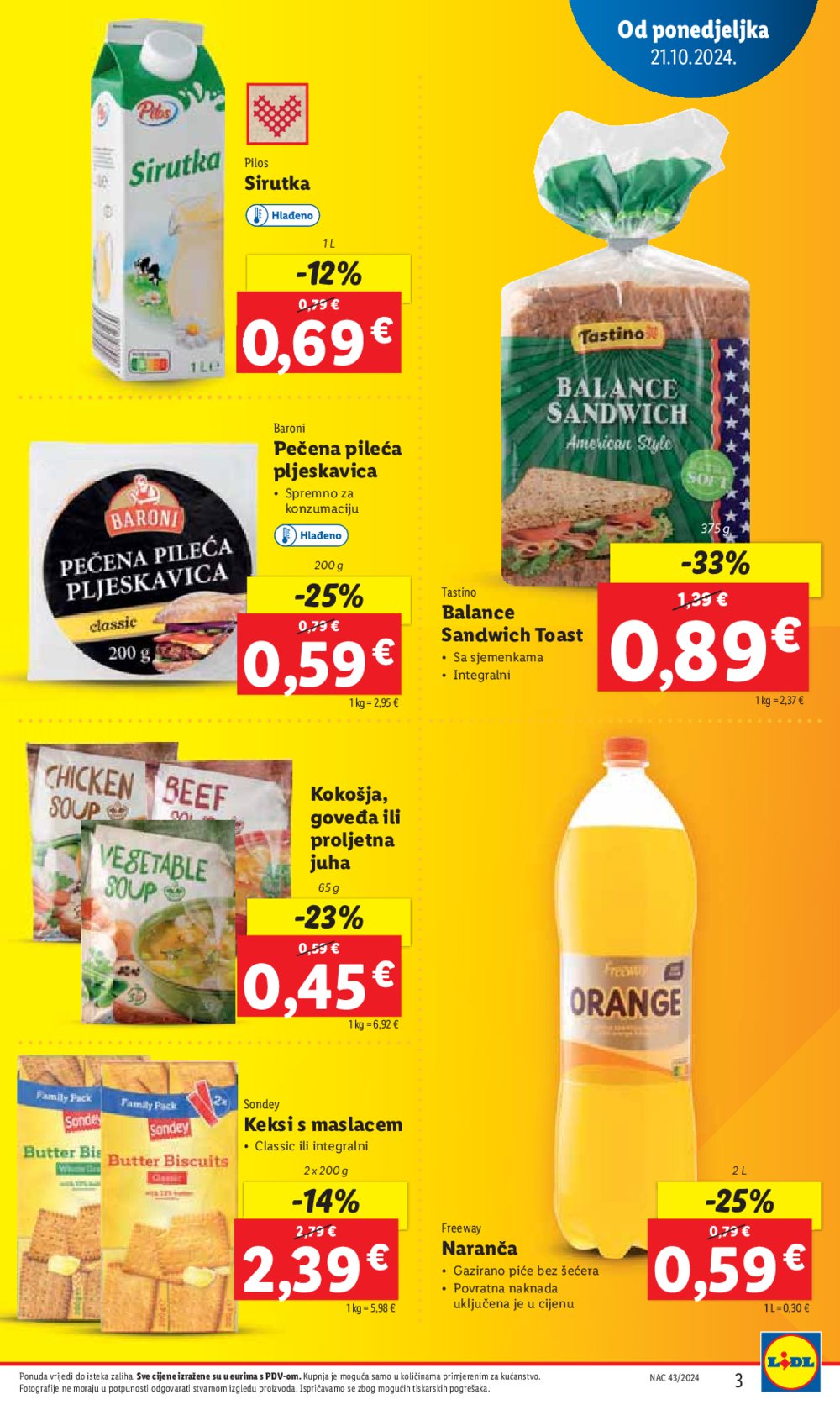 Lidl katalog Super ponuda od ponedjeljka 21.10.-27.10.2024.