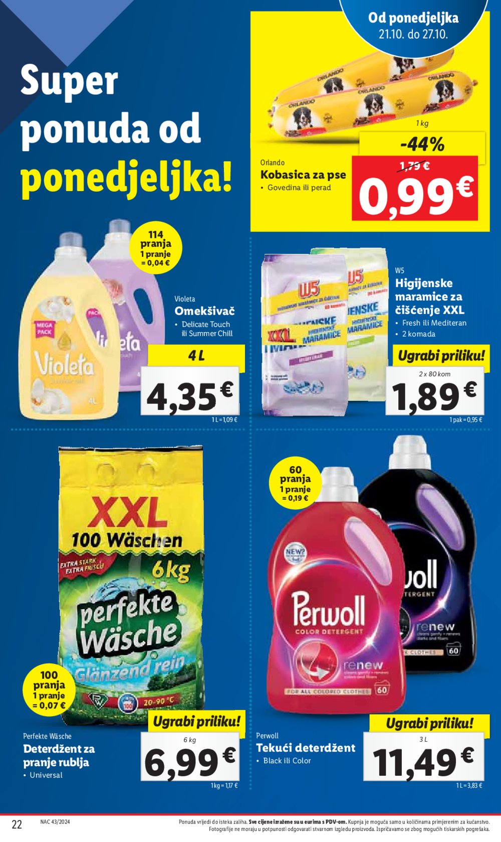 Lidl katalog Super ponuda od ponedjeljka 21.10.-27.10.2024.