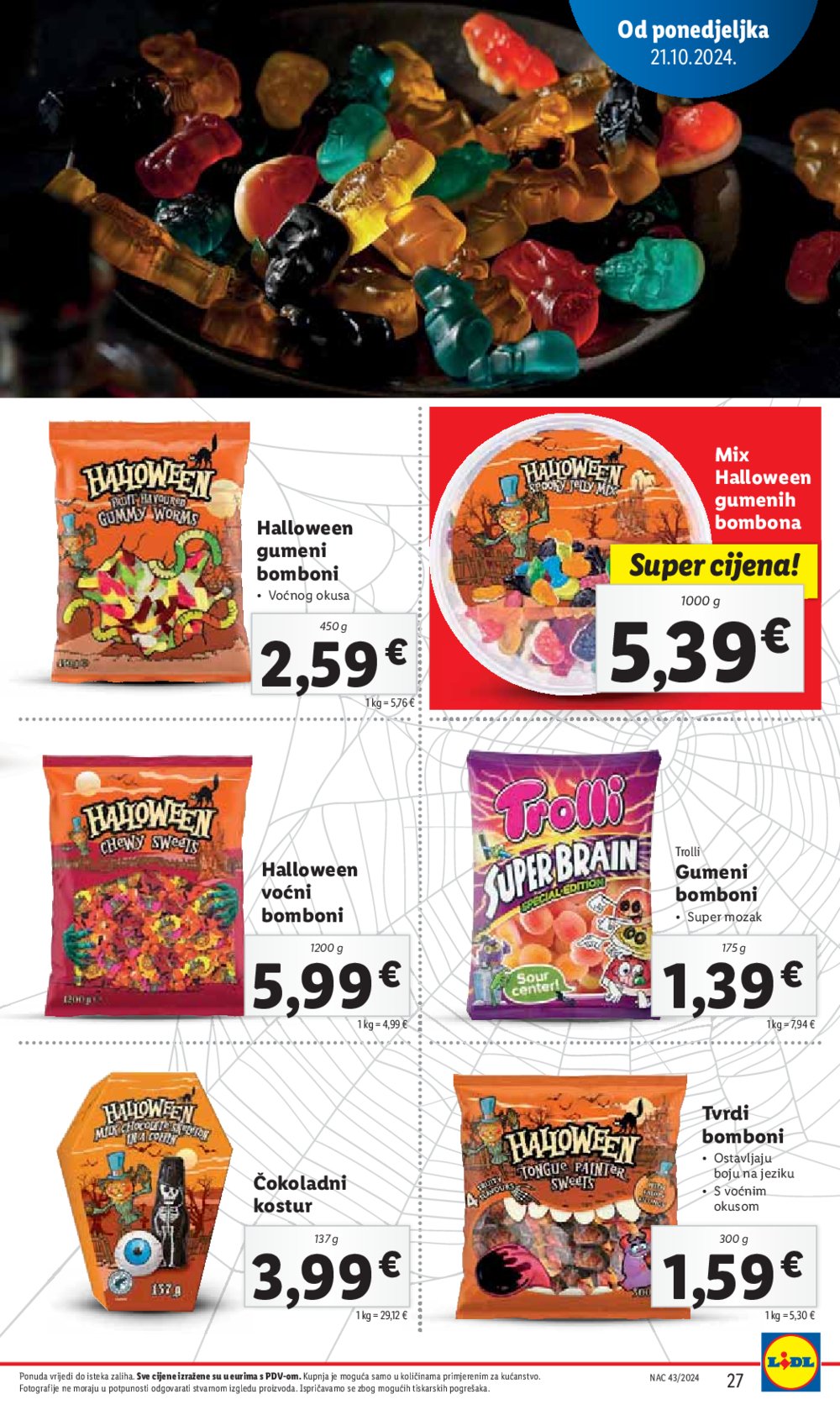 Lidl katalog Super ponuda od ponedjeljka 21.10.-27.10.2024.