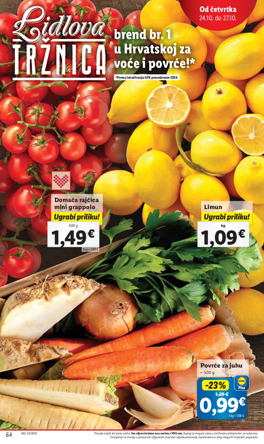 Lidl katalog Super ponuda od ponedjeljka 21.10.-27.10.2024.