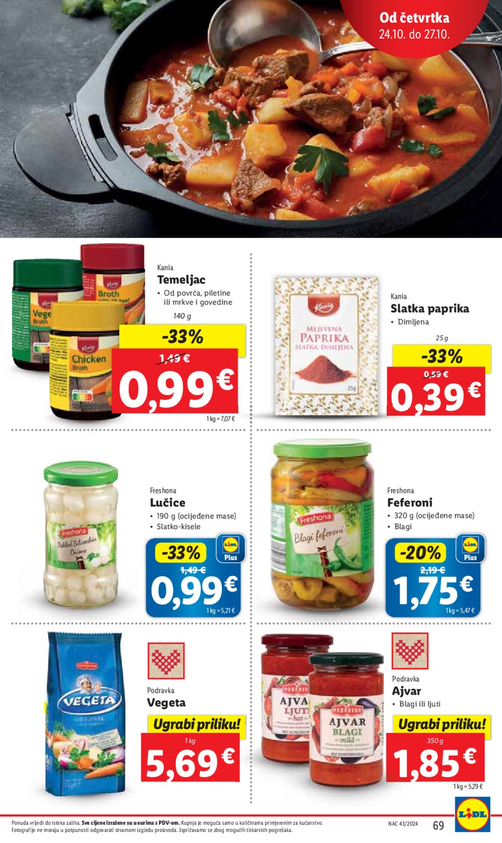 Lidl katalog Super ponuda od ponedjeljka 21.10.-27.10.2024.