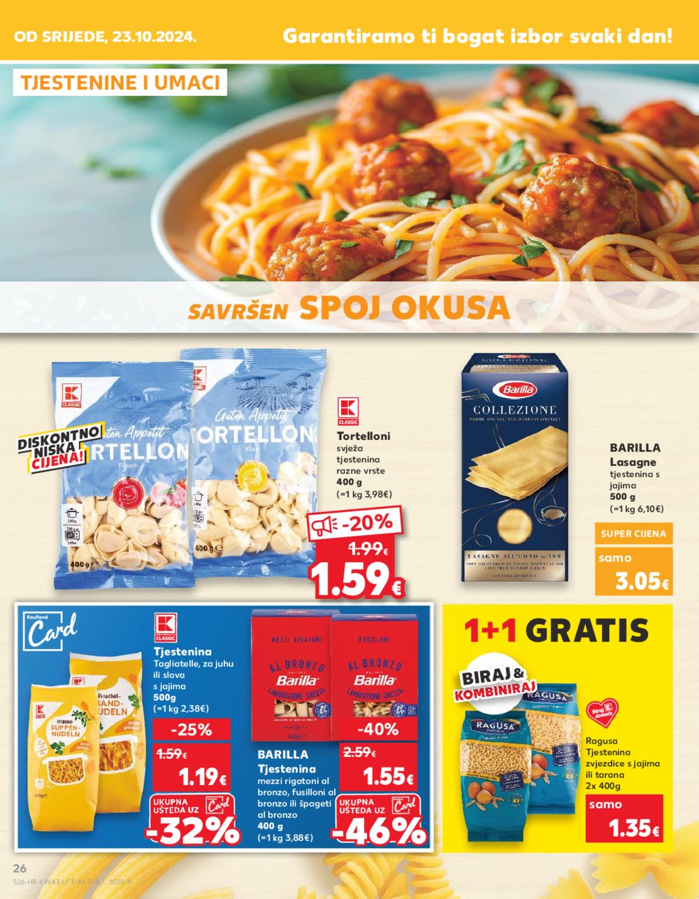 Kaufland katalog Akcija 23.10.-29.10.2024. Odabrane poslovnice