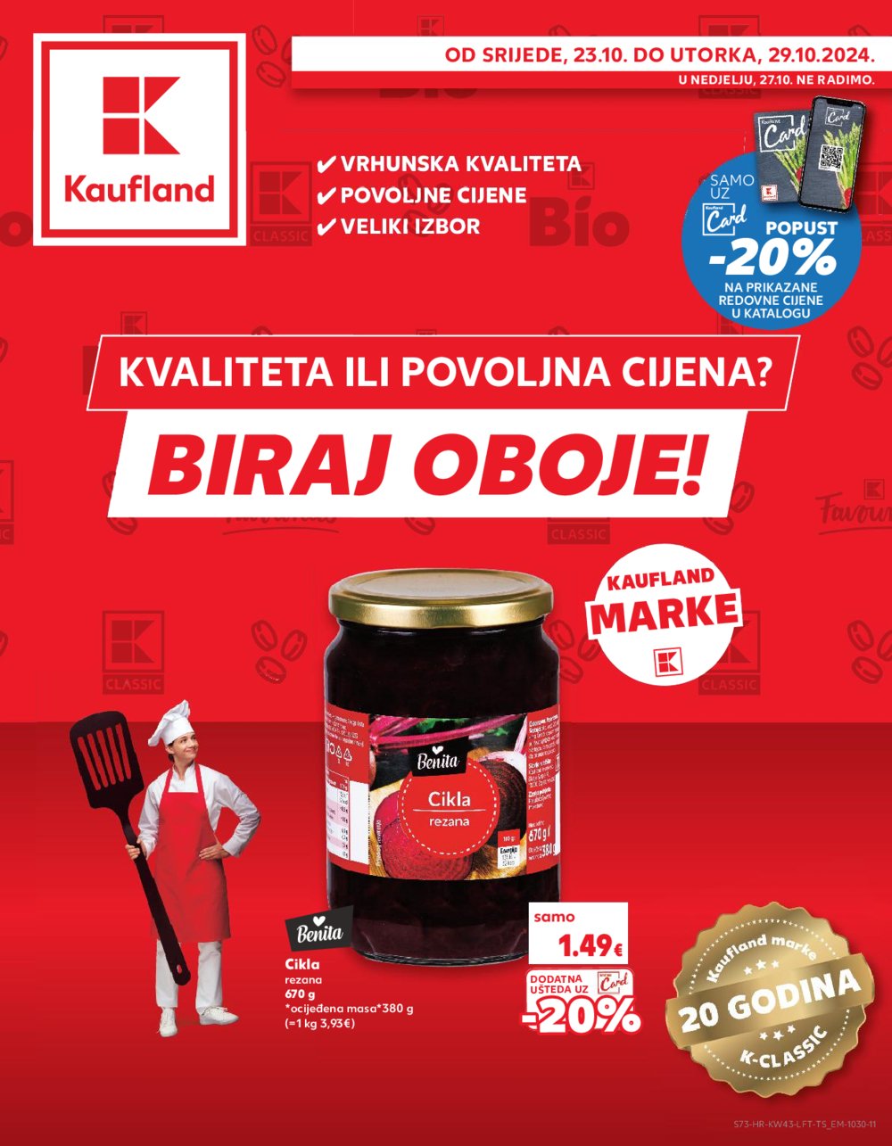 Kaufland katalog Akcija 23.10.-29.10.2024. Odabrane poslovnice