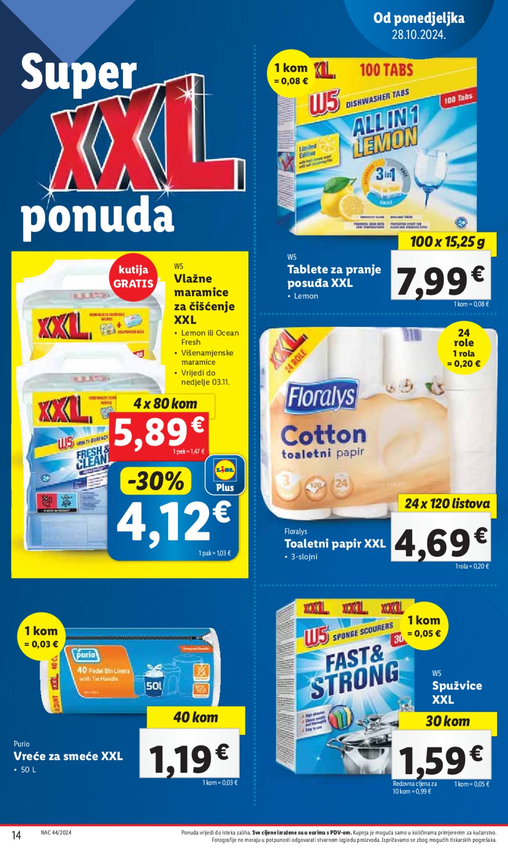 Lidl katalog Super ponuda od ponedjeljka 28.10.-03.11.2024.