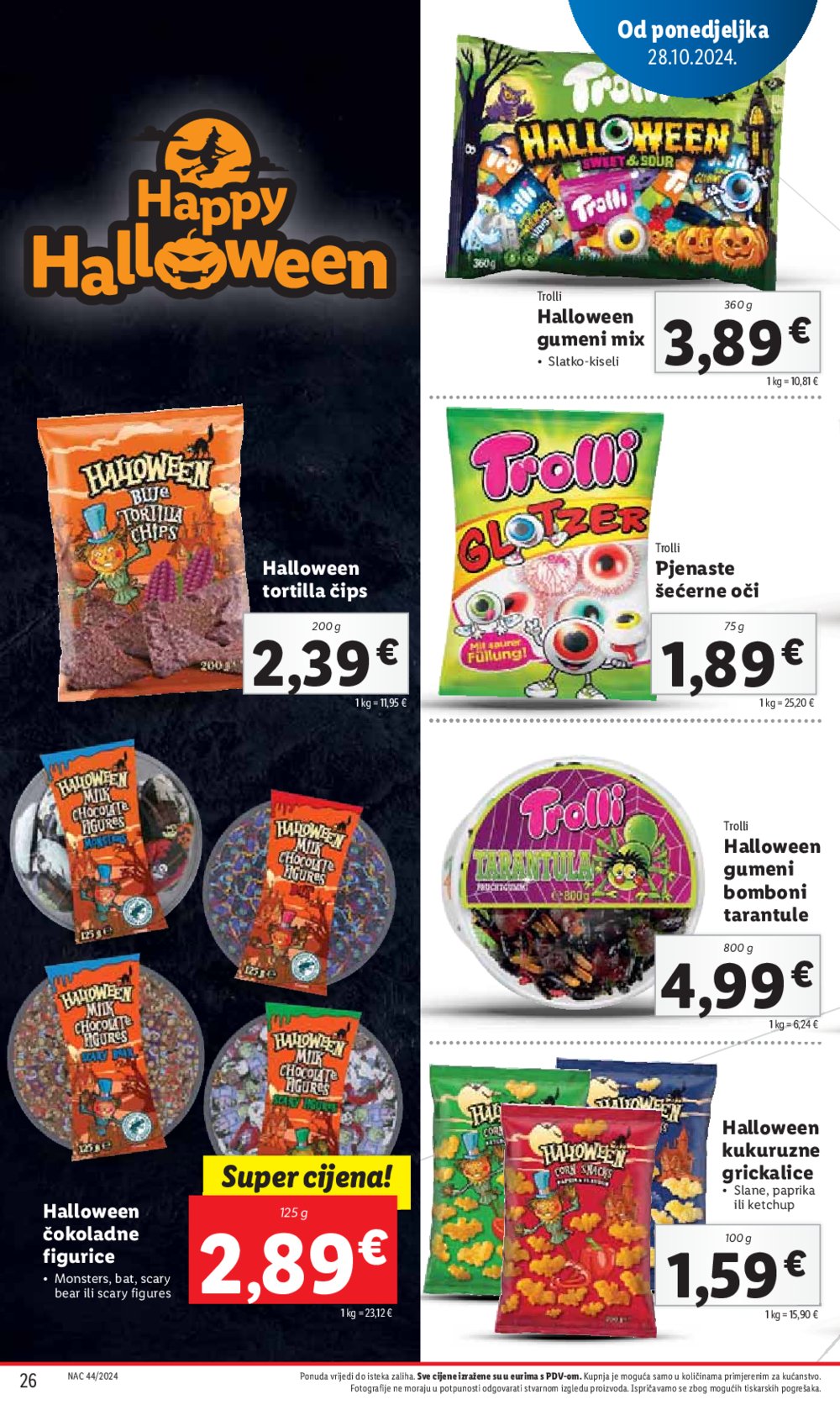 Lidl katalog Super ponuda od ponedjeljka 28.10.-03.11.2024.