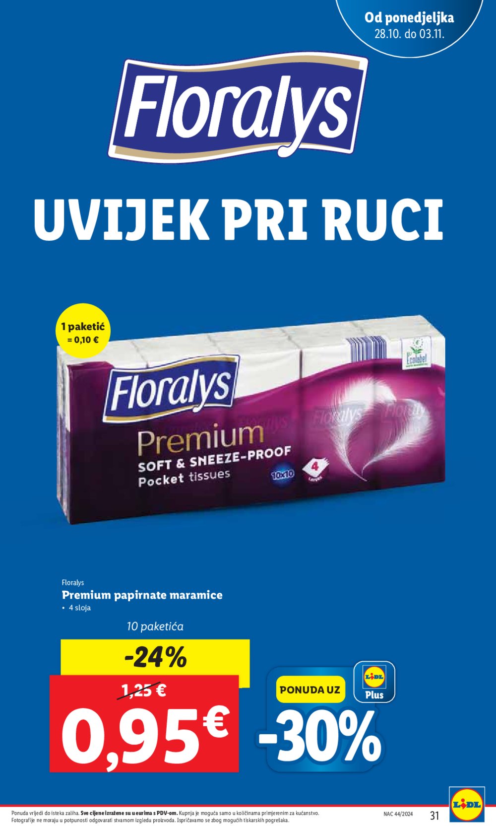 Lidl katalog Super ponuda od ponedjeljka 28.10.-03.11.2024.