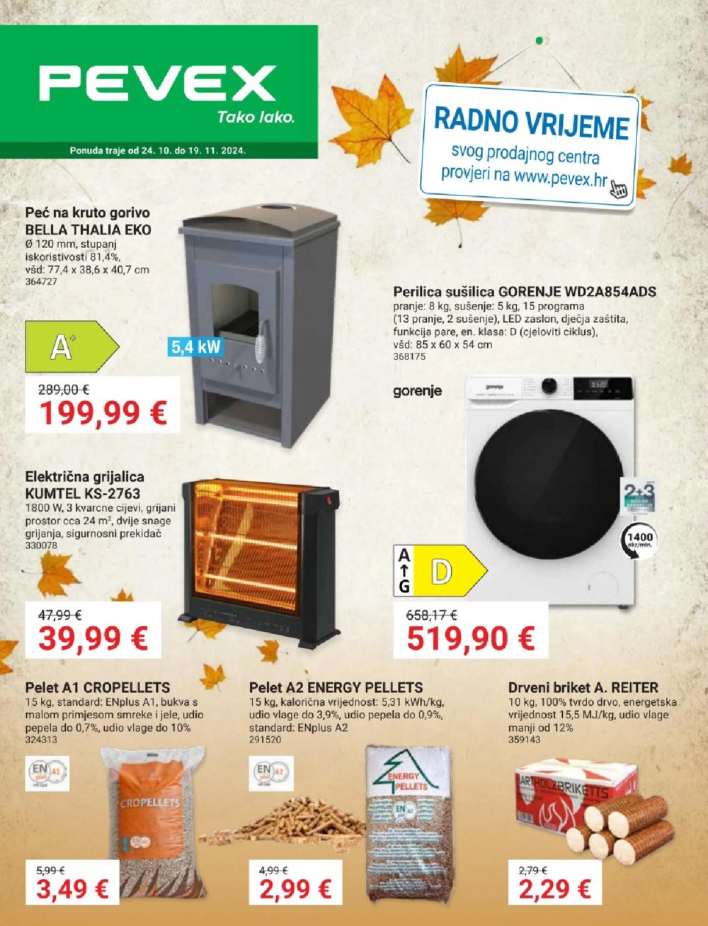 Pevex katalog Akcija 24.10.-19.11.2024.