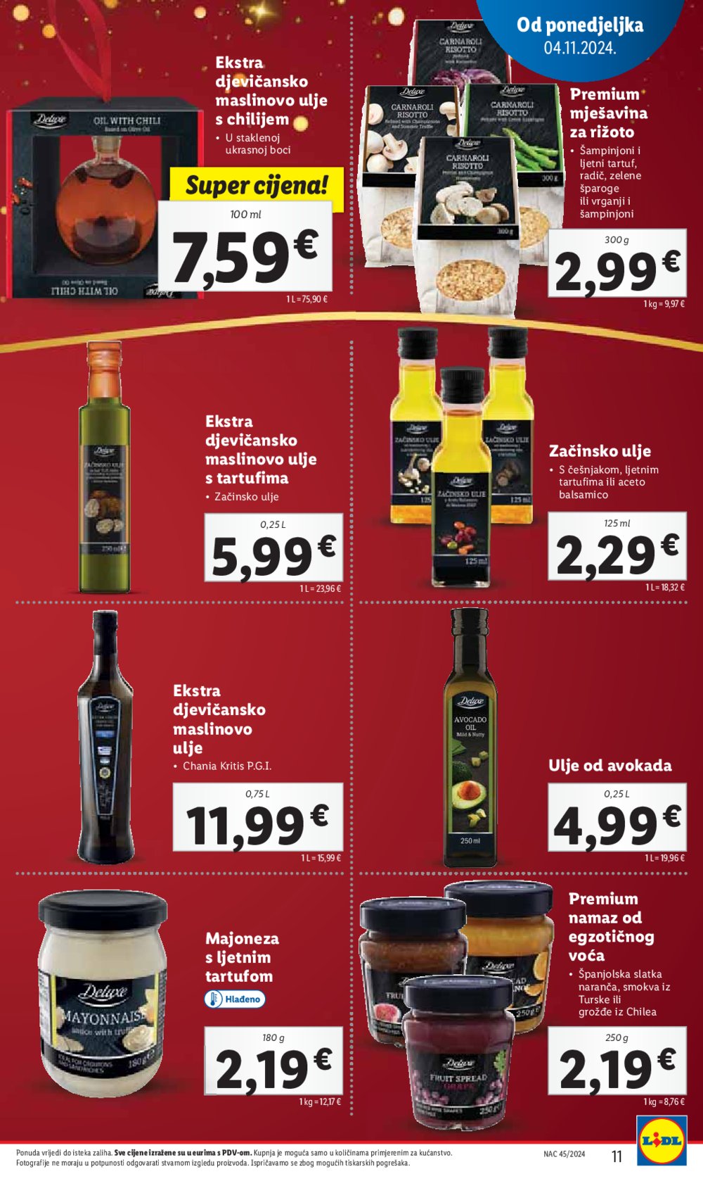 Lidl Super Ponuda od ponedjeljka 04.11. - 10.11.2024. 