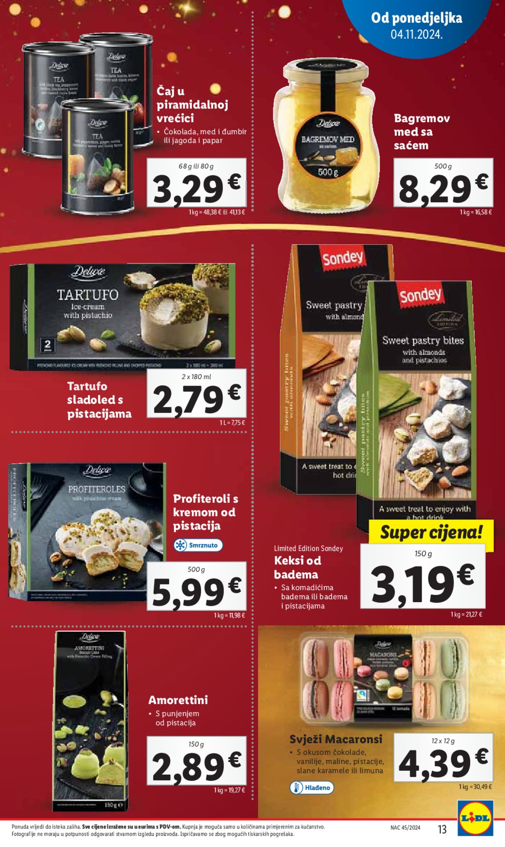 Lidl Super Ponuda od ponedjeljka 04.11. - 10.11.2024. 