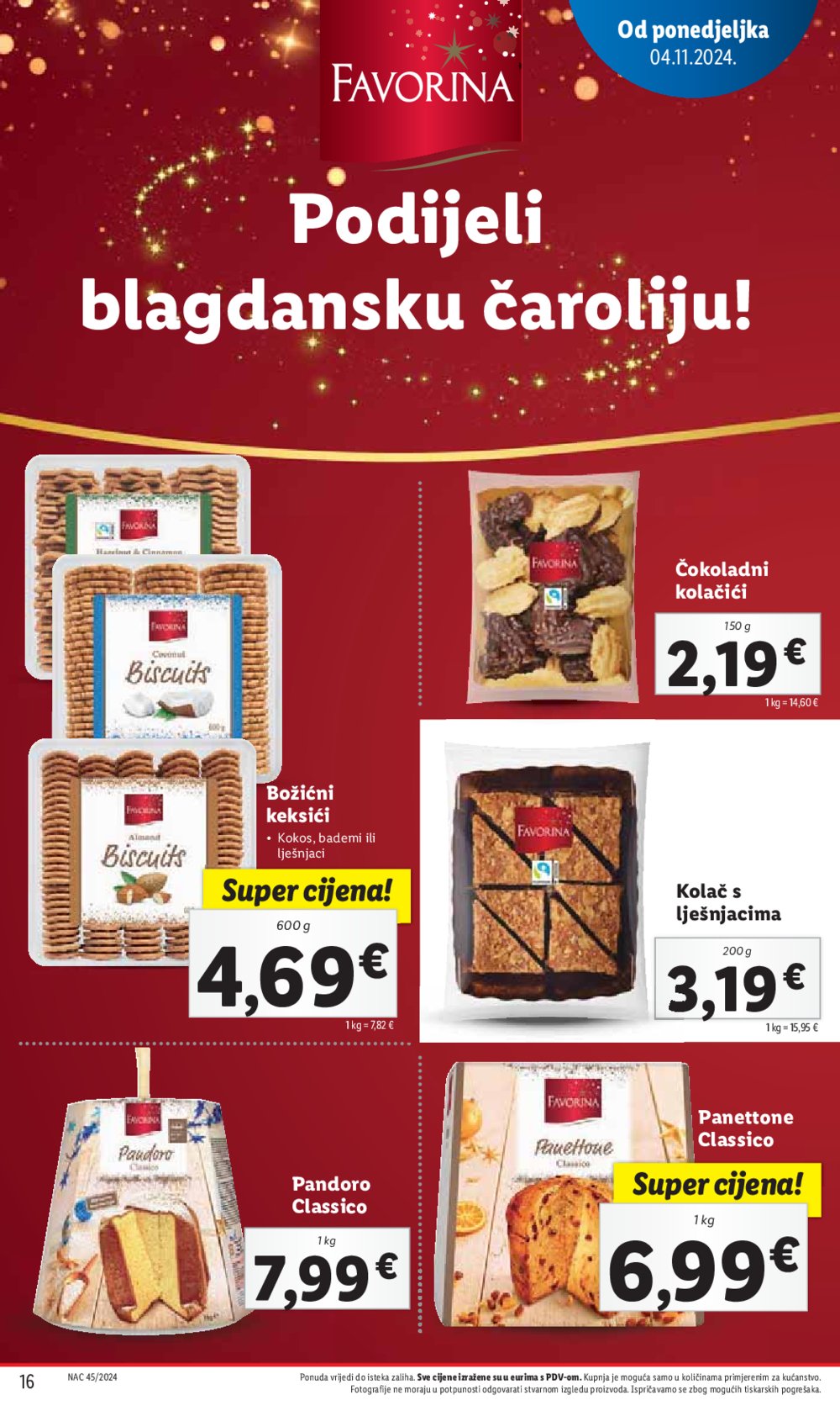 Lidl Super Ponuda od ponedjeljka 04.11. - 10.11.2024. 