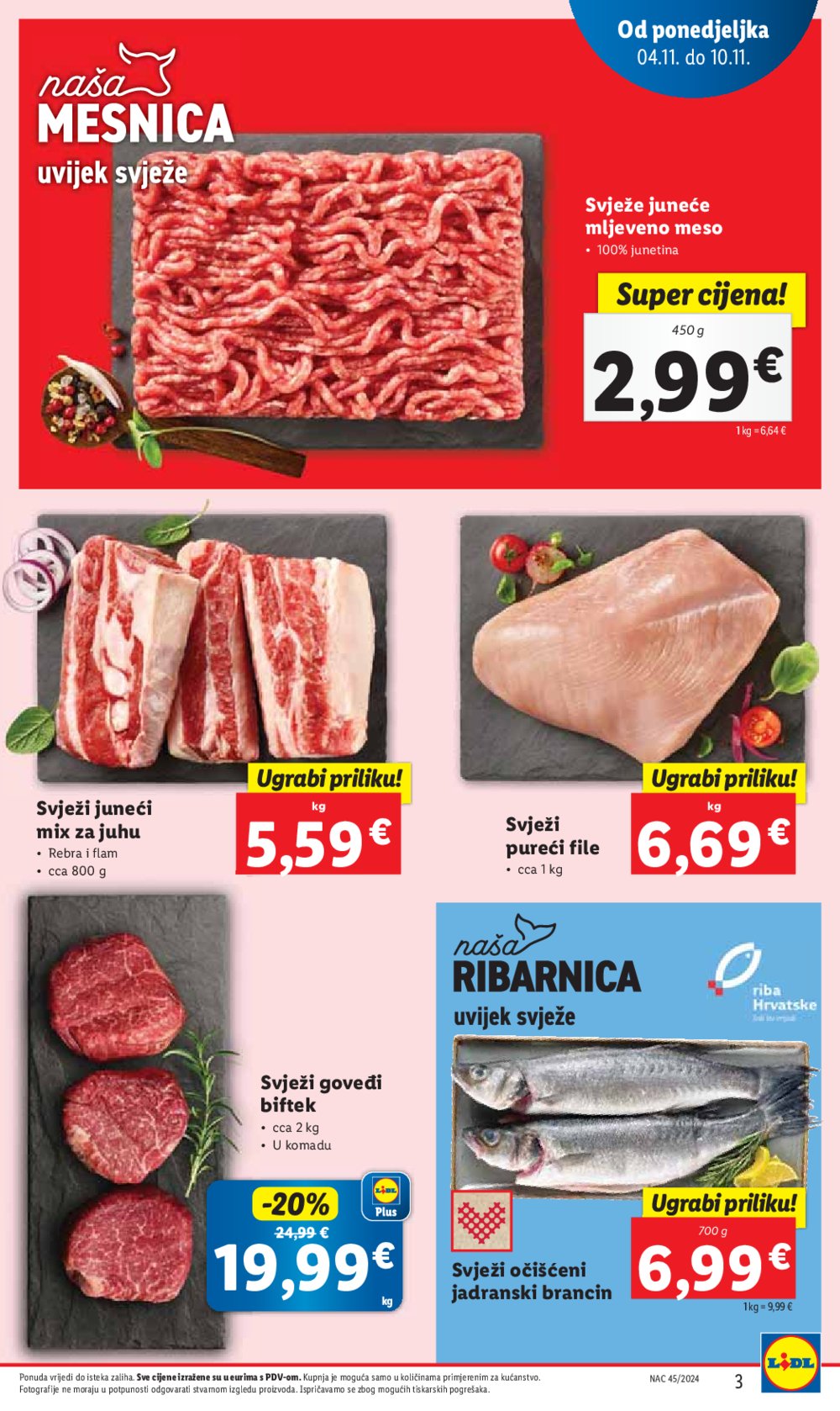 Lidl Super Ponuda od ponedjeljka 04.11. - 10.11.2024. 