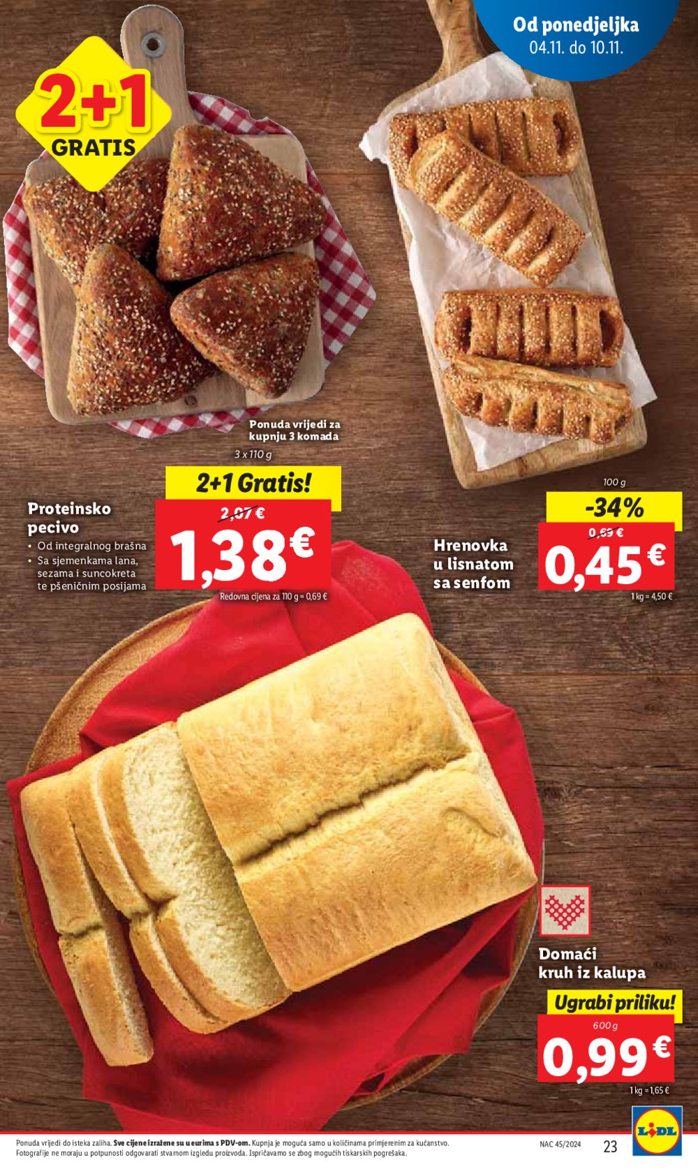 Lidl Super Ponuda od ponedjeljka 04.11. - 10.11.2024. 