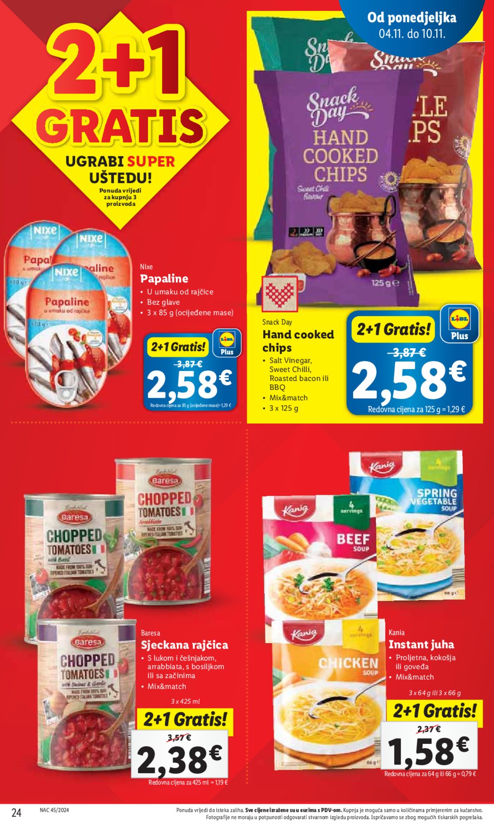 Lidl Super Ponuda od ponedjeljka 04.11. - 10.11.2024. 