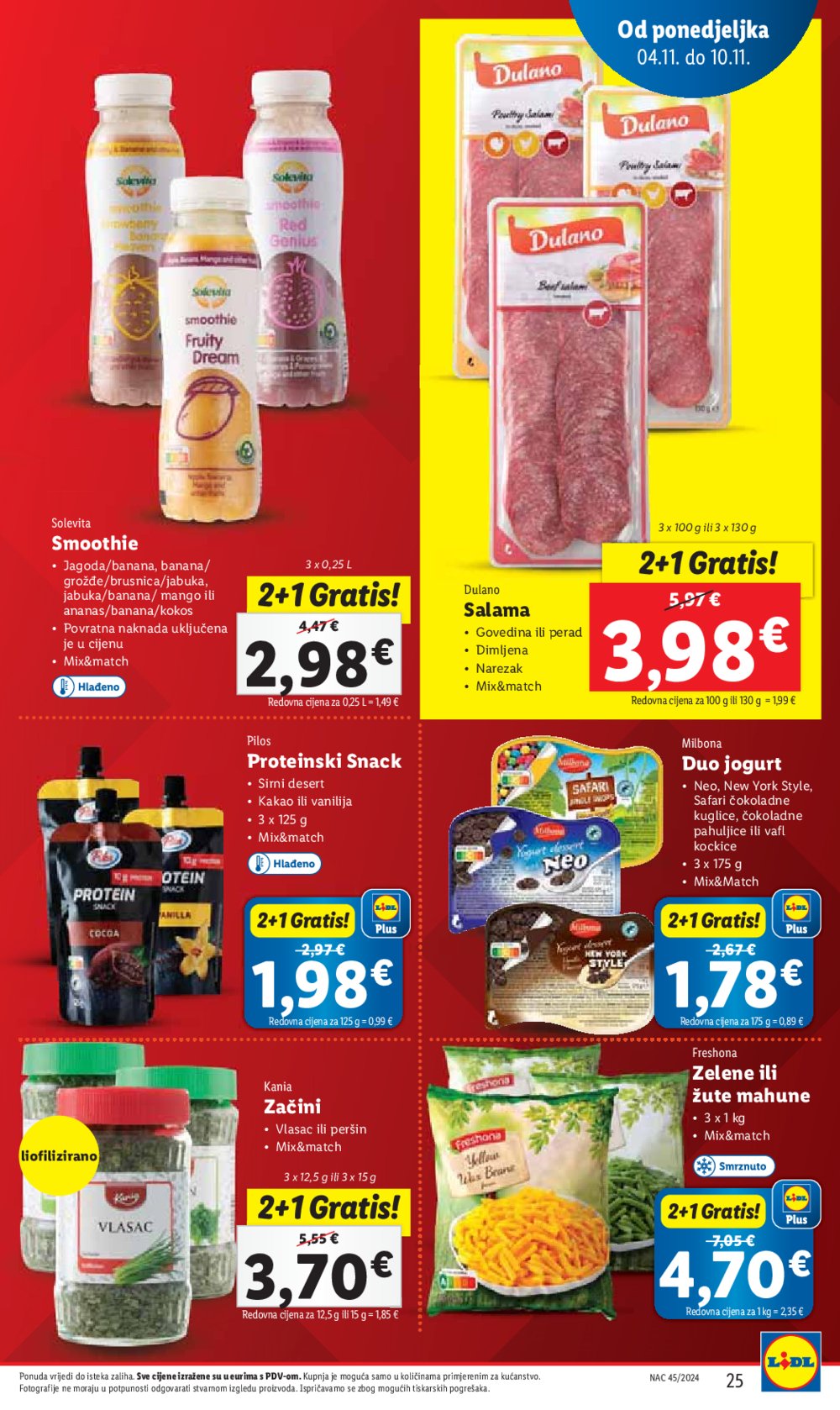 Lidl Super Ponuda od ponedjeljka 04.11. - 10.11.2024. 