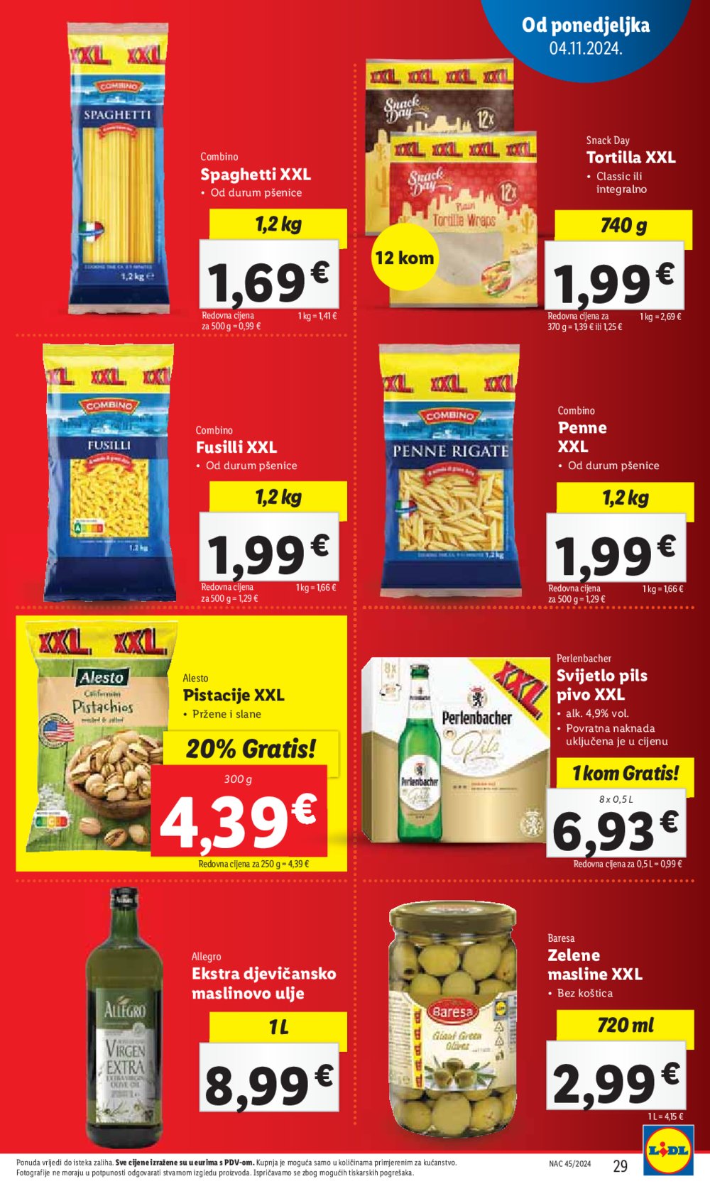 Lidl Super Ponuda od ponedjeljka 04.11. - 10.11.2024. 