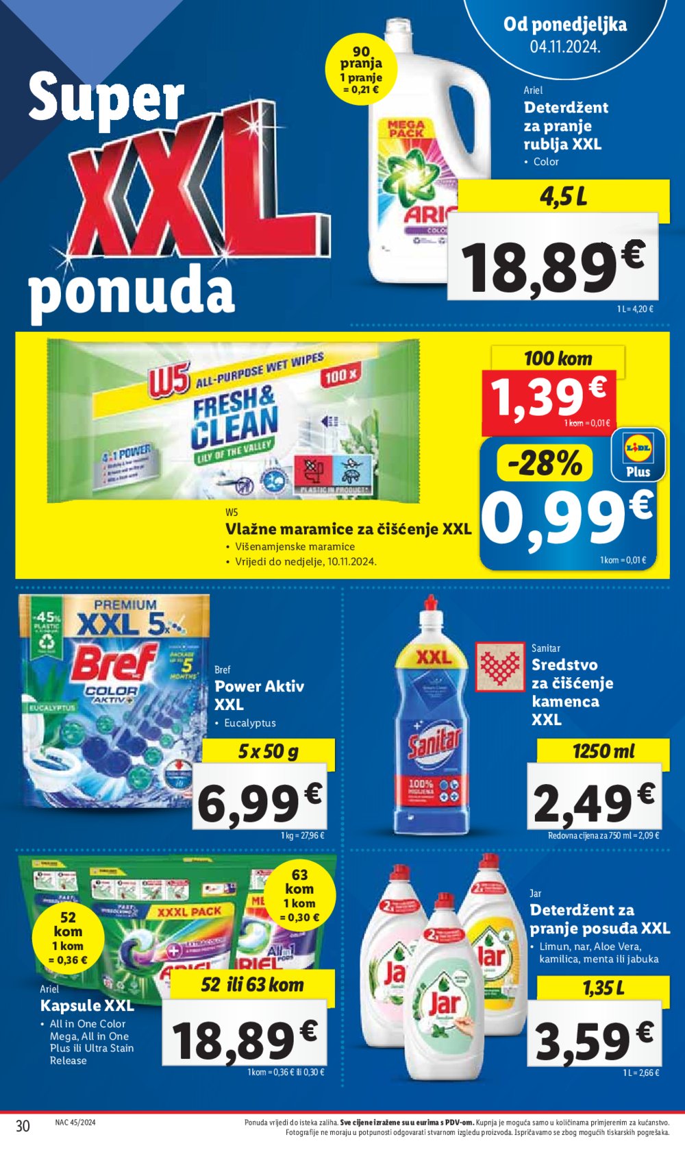 Lidl Super Ponuda od ponedjeljka 04.11. - 10.11.2024. 