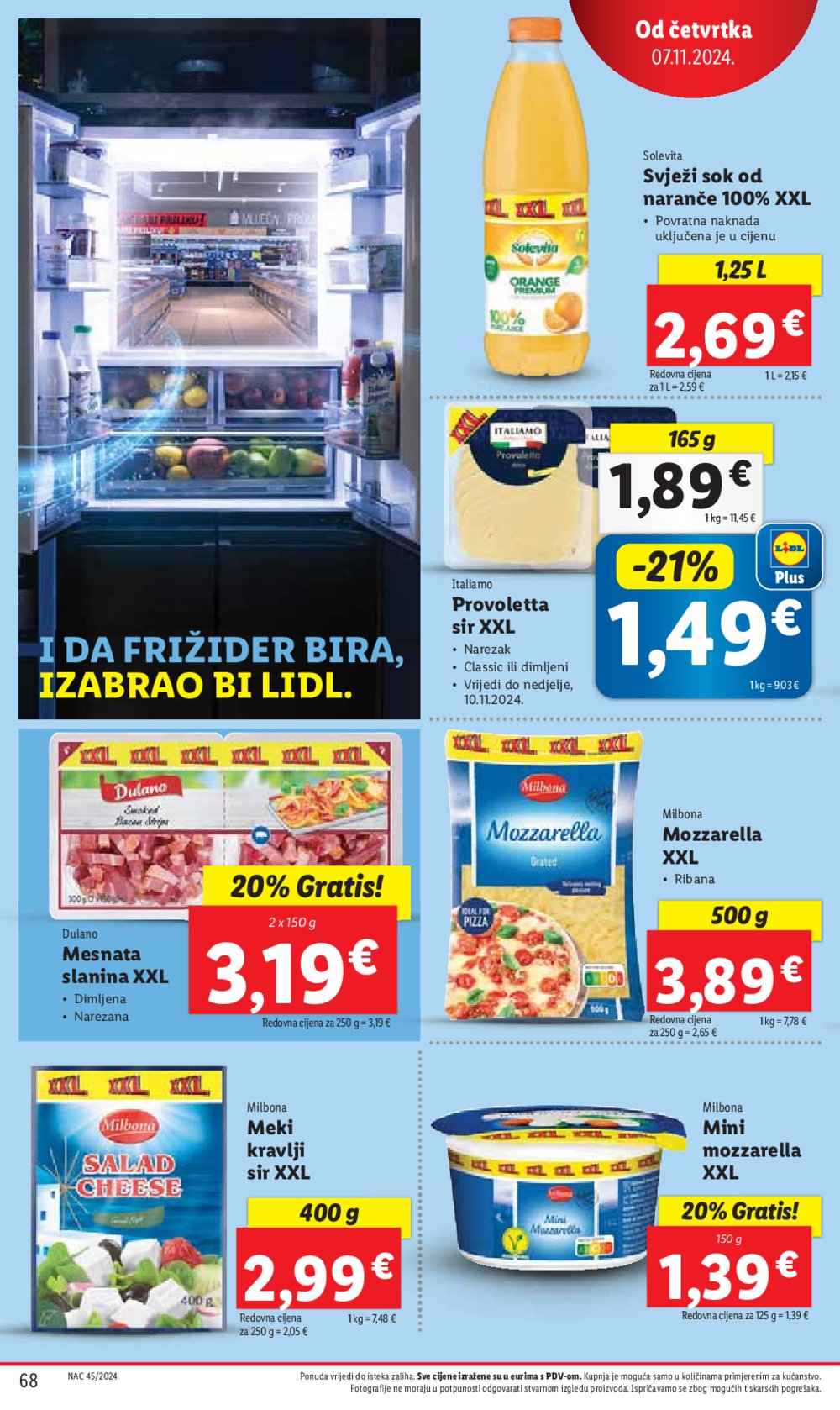 Lidl Super Ponuda od ponedjeljka 04.11. - 10.11.2024. 