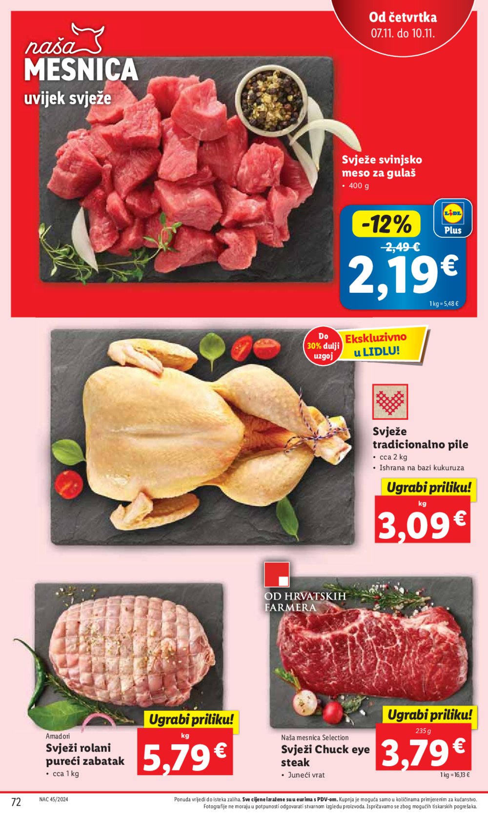 Lidl Super Ponuda od ponedjeljka 04.11. - 10.11.2024. 