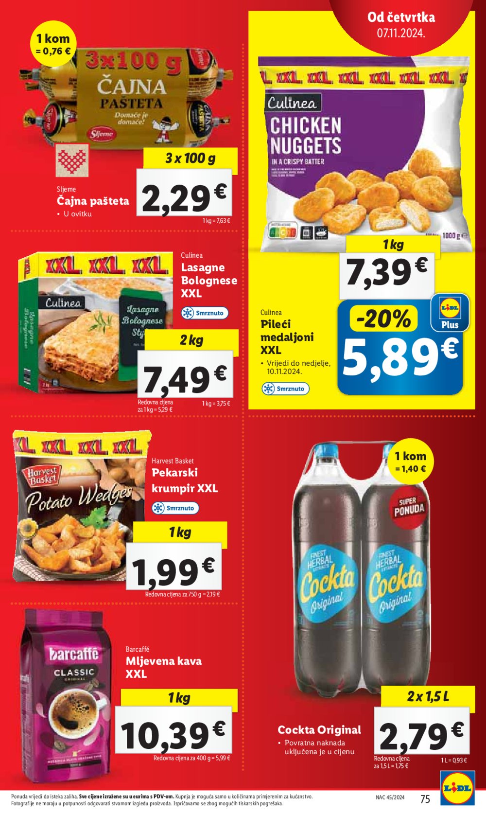 Lidl Super Ponuda od ponedjeljka 04.11. - 10.11.2024. 