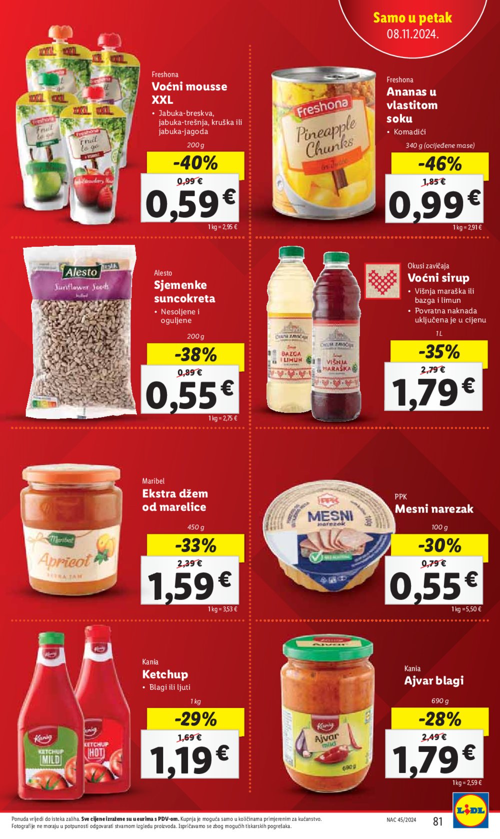 Lidl Super Ponuda od ponedjeljka 04.11. - 10.11.2024. 