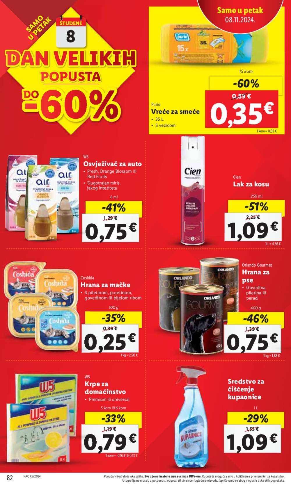 Lidl Super Ponuda od ponedjeljka 04.11. - 10.11.2024. 