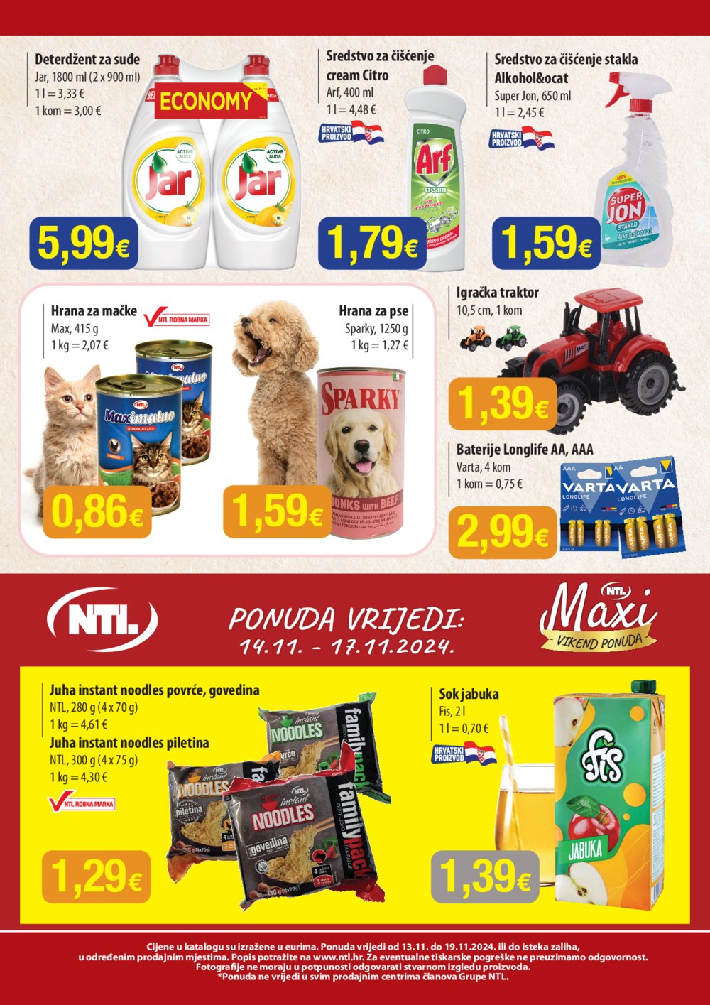 Bakmaz katalog NTL Maxi Tjedna ponuda 13.11.-19.11.2024.