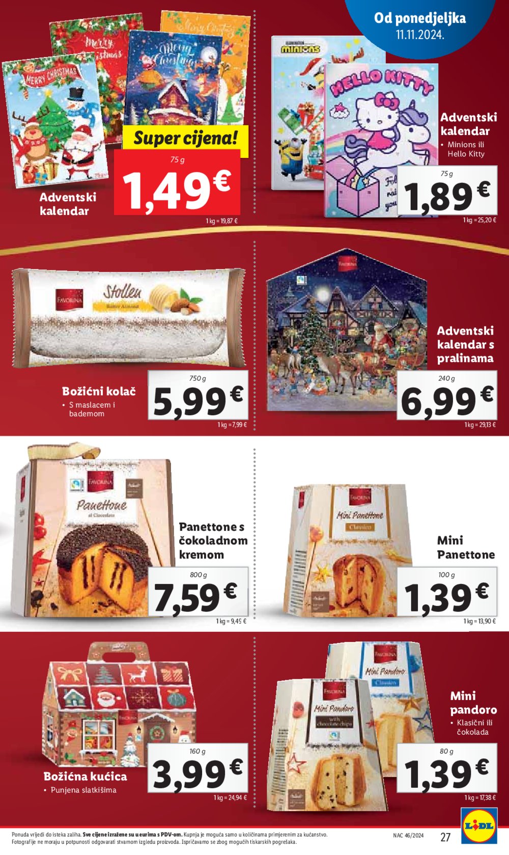 Lidl katalog Super ponuda od ponedjeljka 11.11.-17.11.2024.