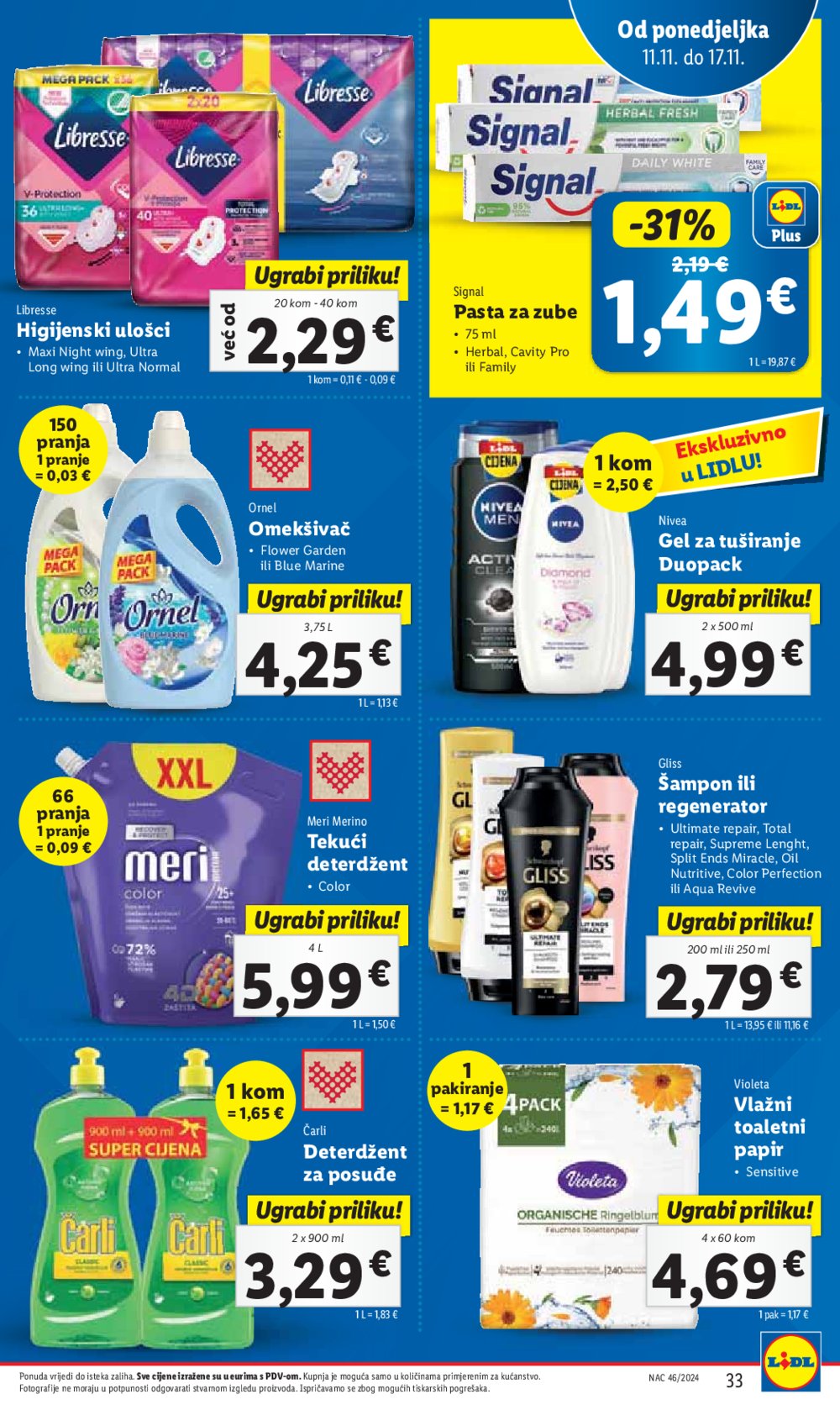 Lidl katalog Super ponuda od ponedjeljka 11.11.-17.11.2024.