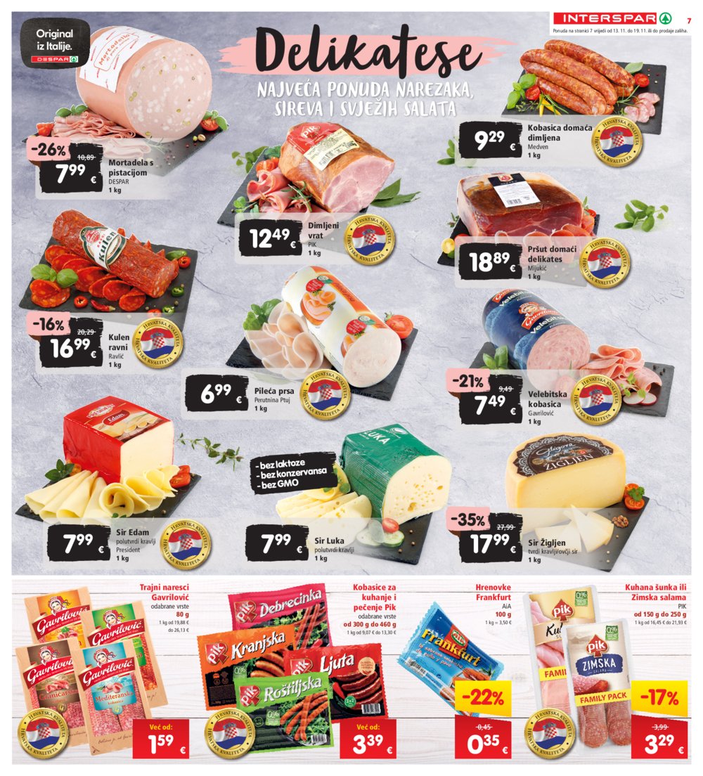 INTERSPAR katalog Akcija 13.11.-19.11.2024.