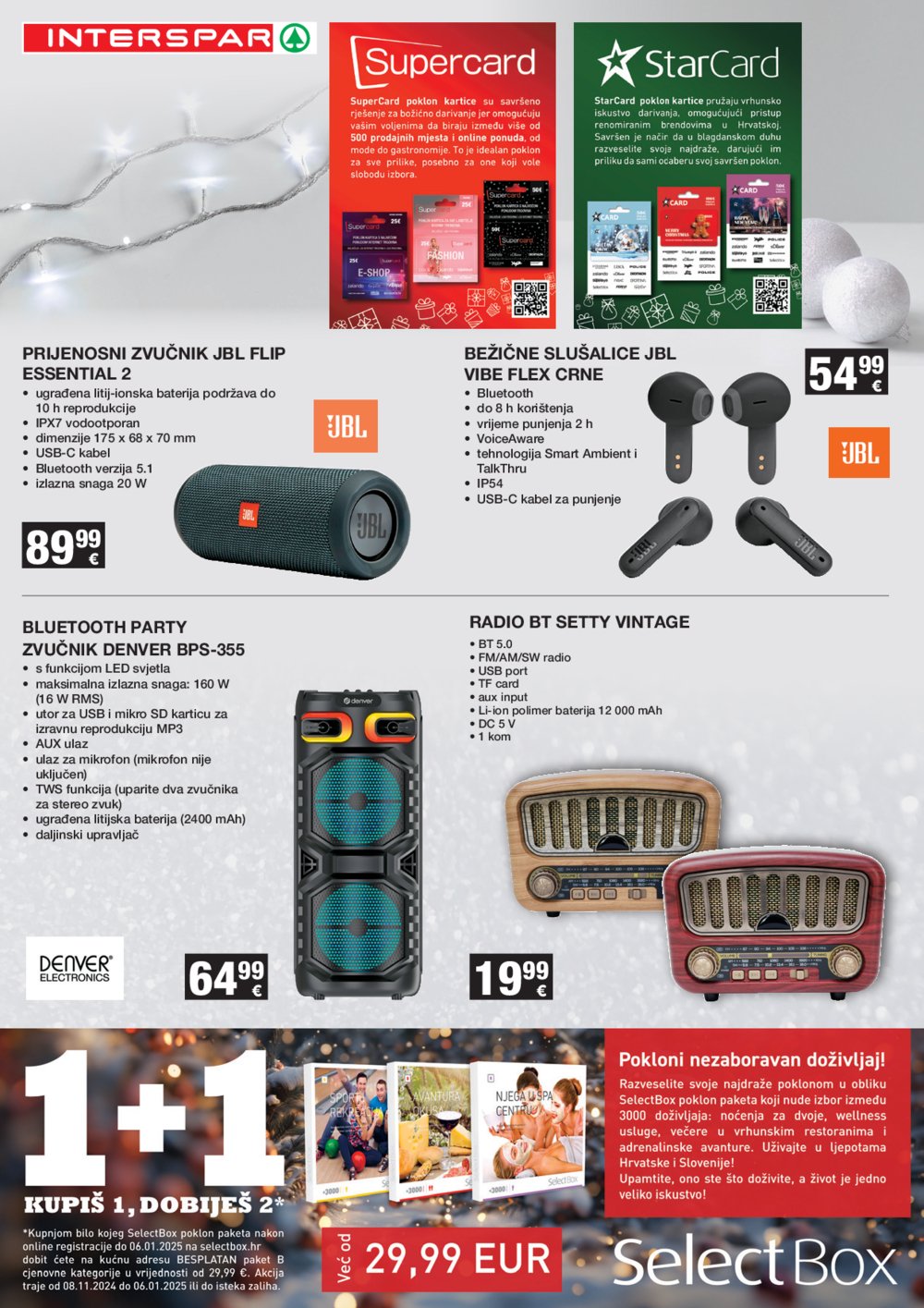 INTERSPAR katalog Pokloni 13.11.-07.01.2024.