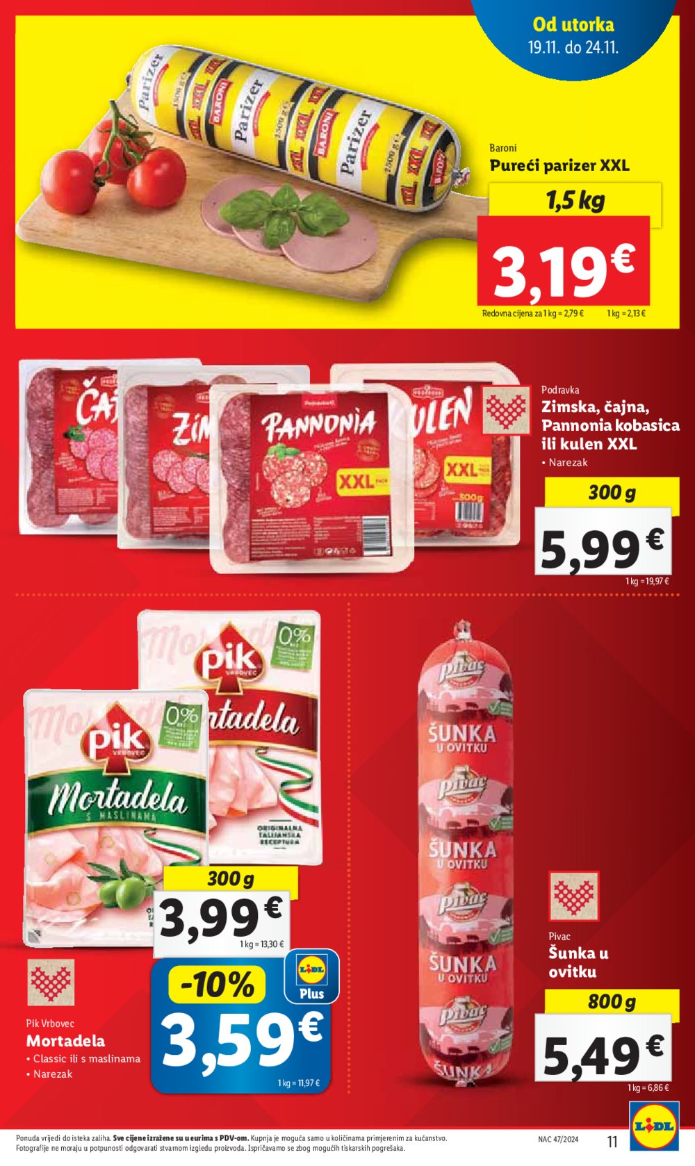 Lidl katalog Super ponuda od utorka 19.11. - 24.11.2024.