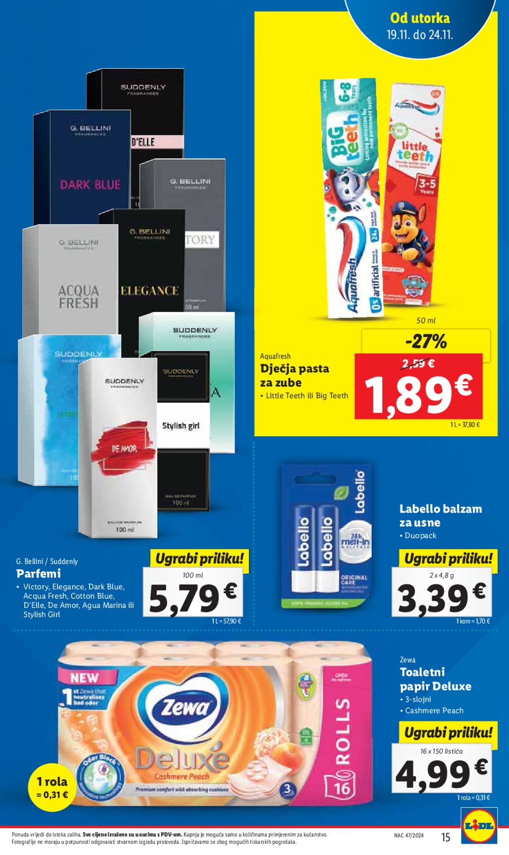 Lidl katalog Super ponuda od utorka 19.11. - 24.11.2024.