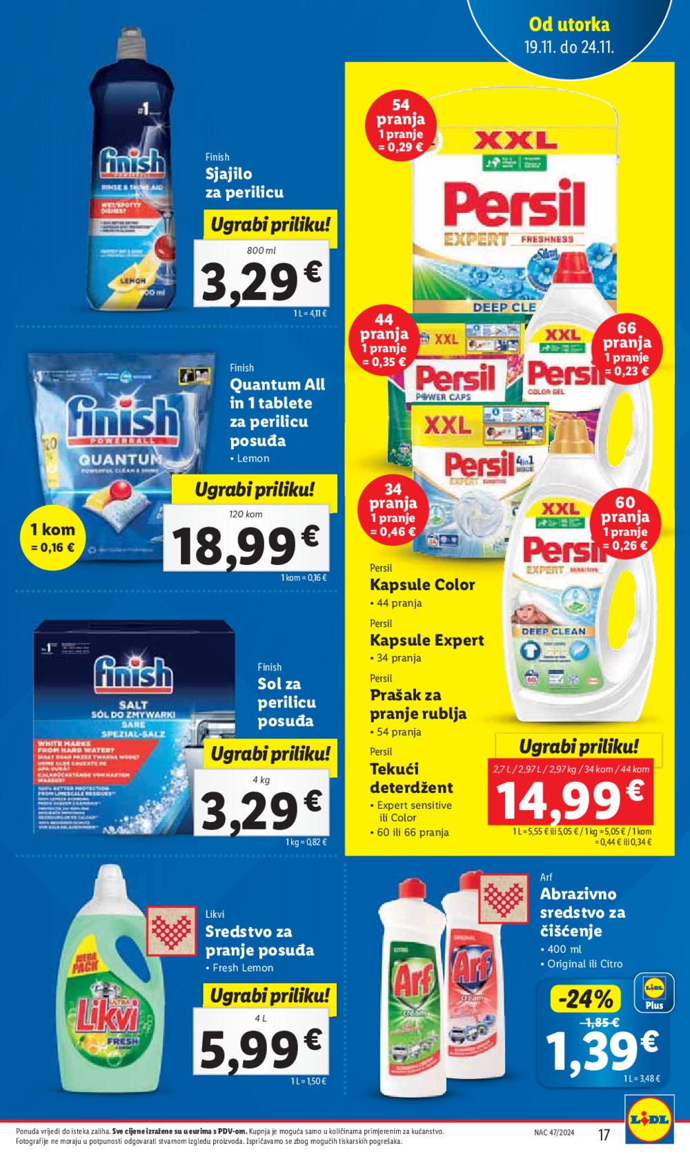 Lidl katalog Super ponuda od utorka 19.11. - 24.11.2024.