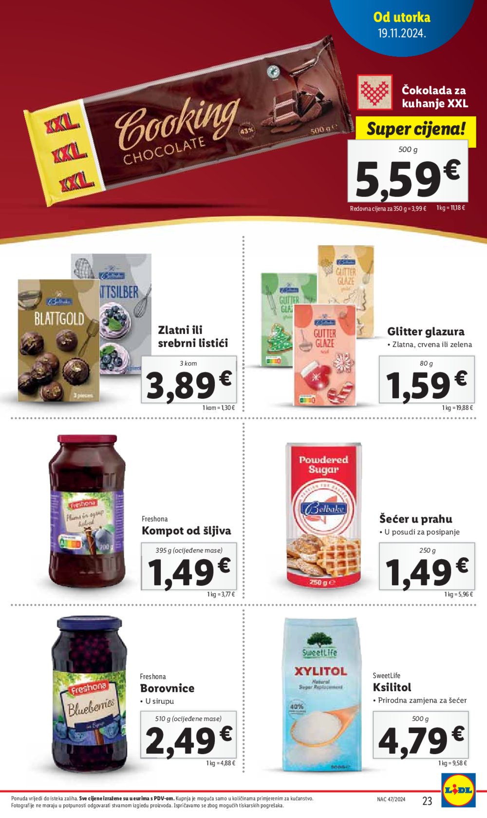 Lidl katalog Super ponuda od utorka 19.11. - 24.11.2024.