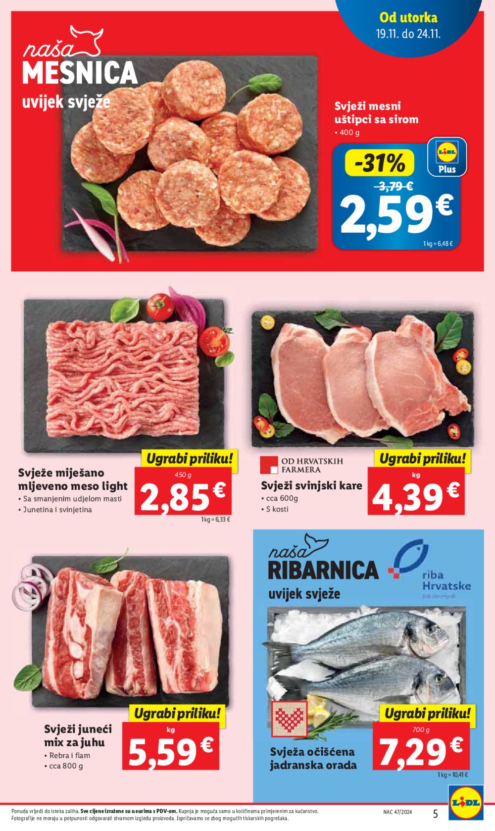 Lidl katalog Super ponuda od utorka 19.11. - 24.11.2024.