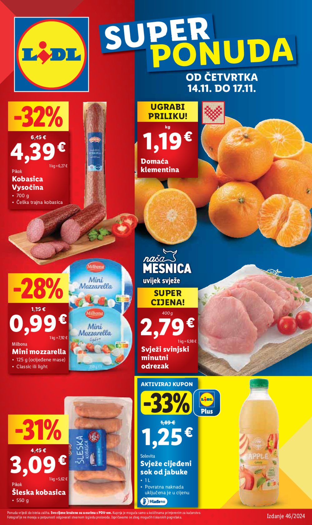 Lidl super ponuda od četvrtka 14.11. - 17.11.2024.