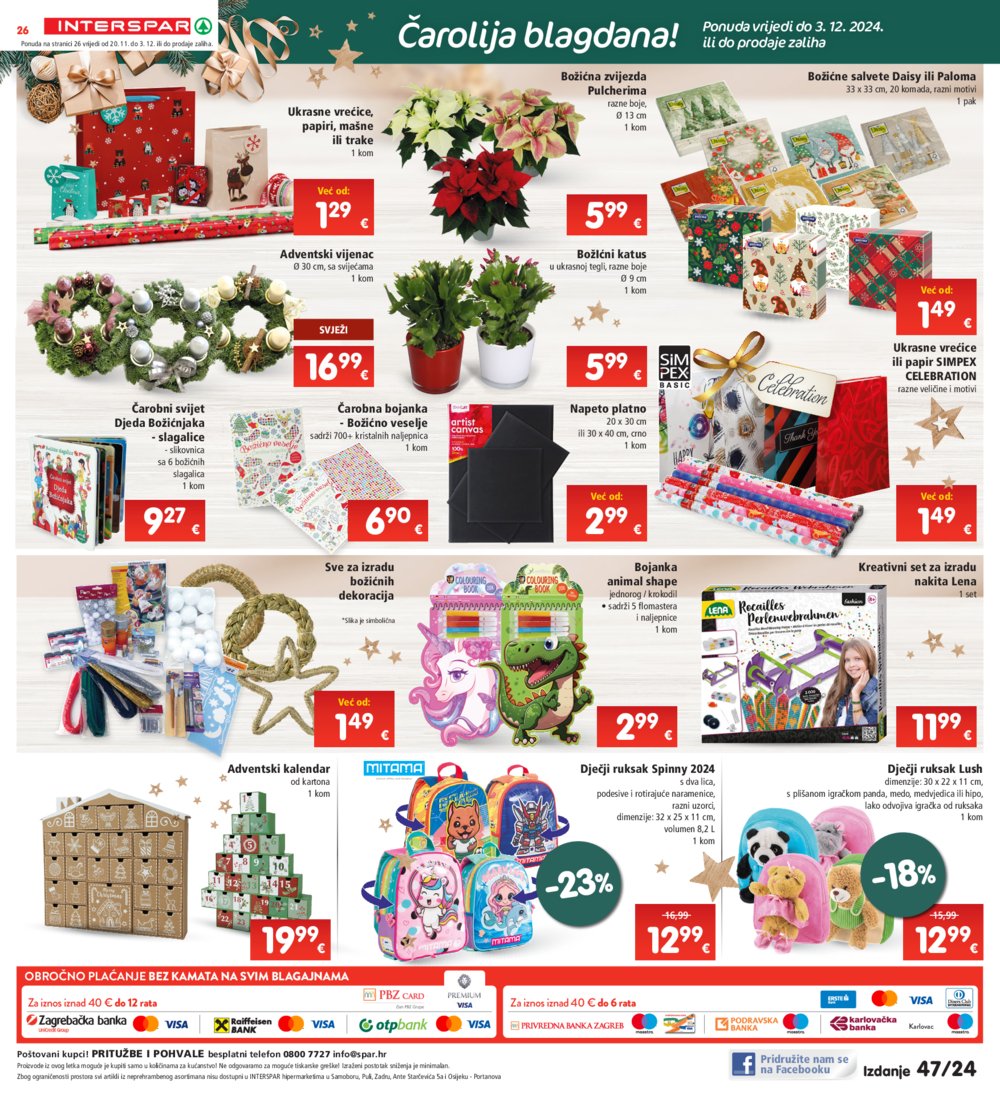 INTERSPAR katalog Akcija 20.11.-26.11.2024.