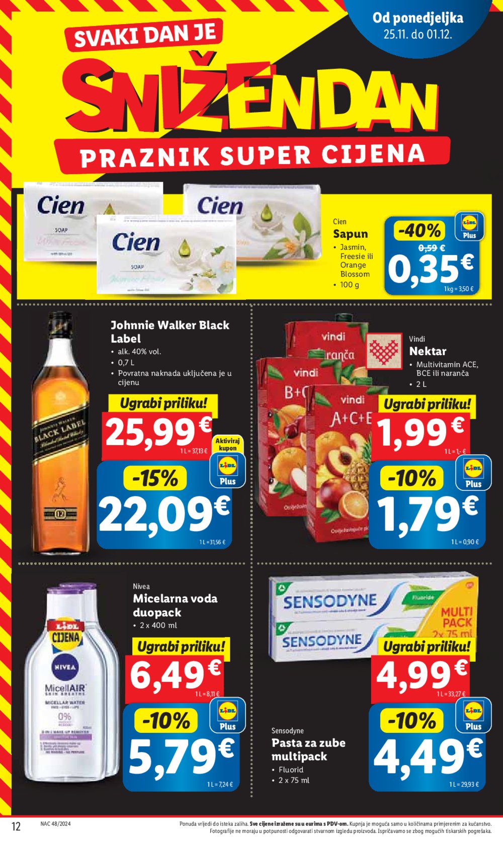 Lidl super ponuda od ponedjeljka 25.11.-01.12.2024.