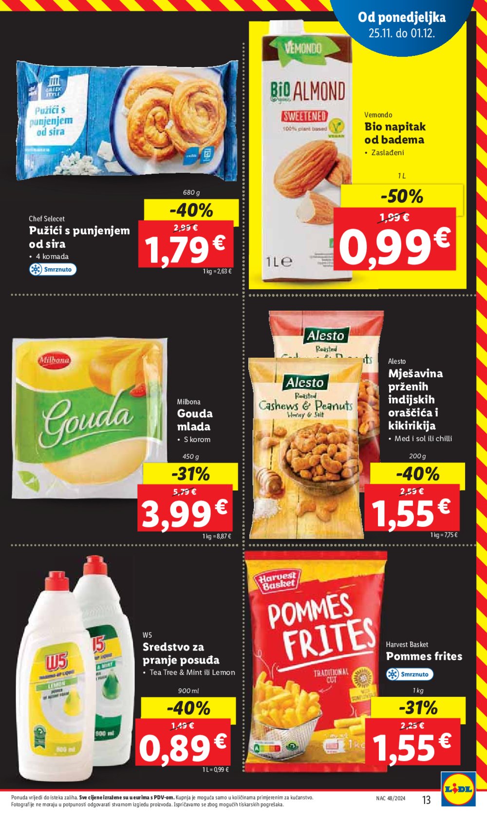 Lidl super ponuda od ponedjeljka 25.11.-01.12.2024.