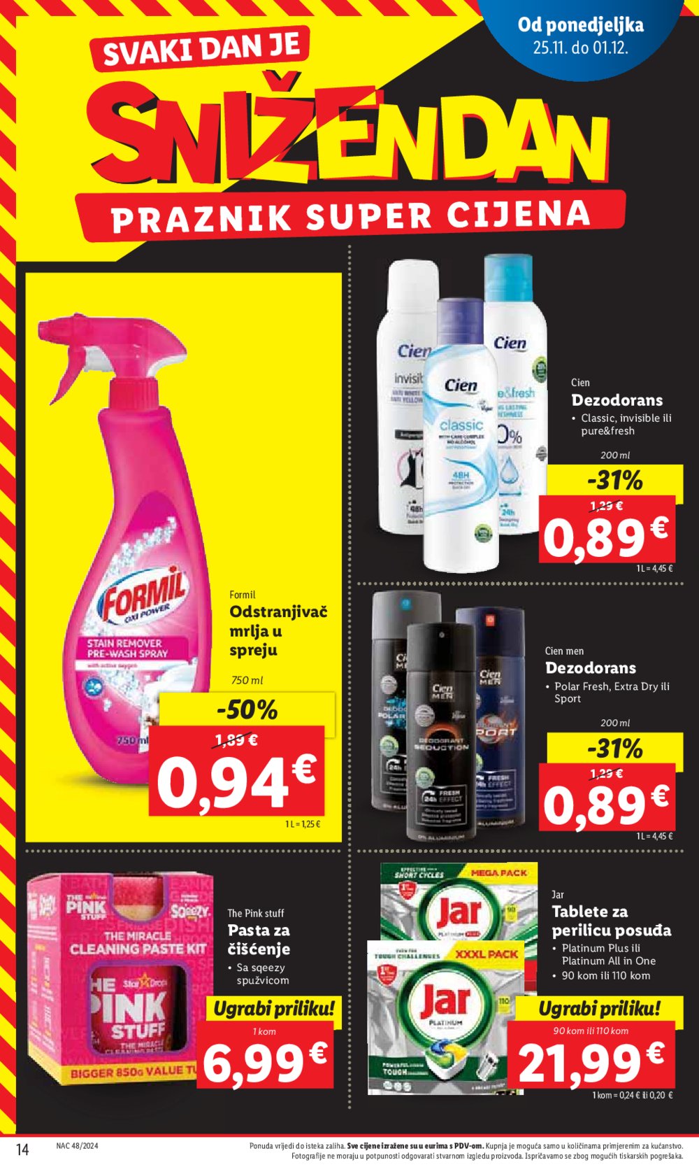 Lidl super ponuda od ponedjeljka 25.11.-01.12.2024.