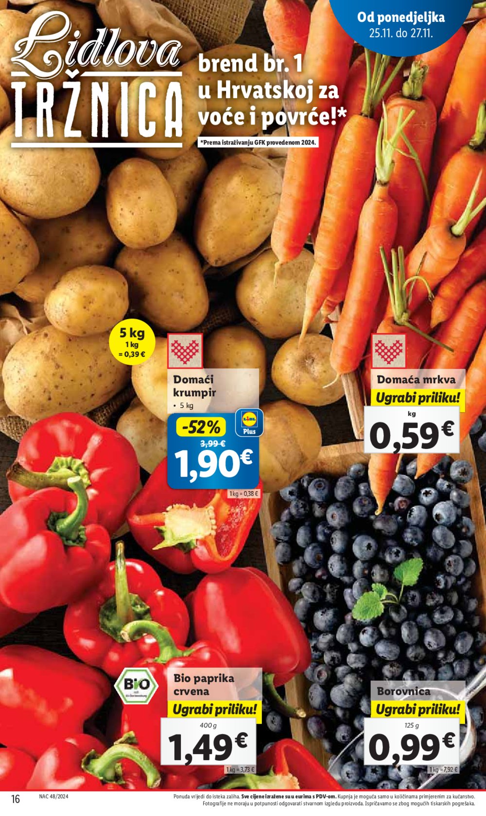 Lidl super ponuda od ponedjeljka 25.11.-01.12.2024.