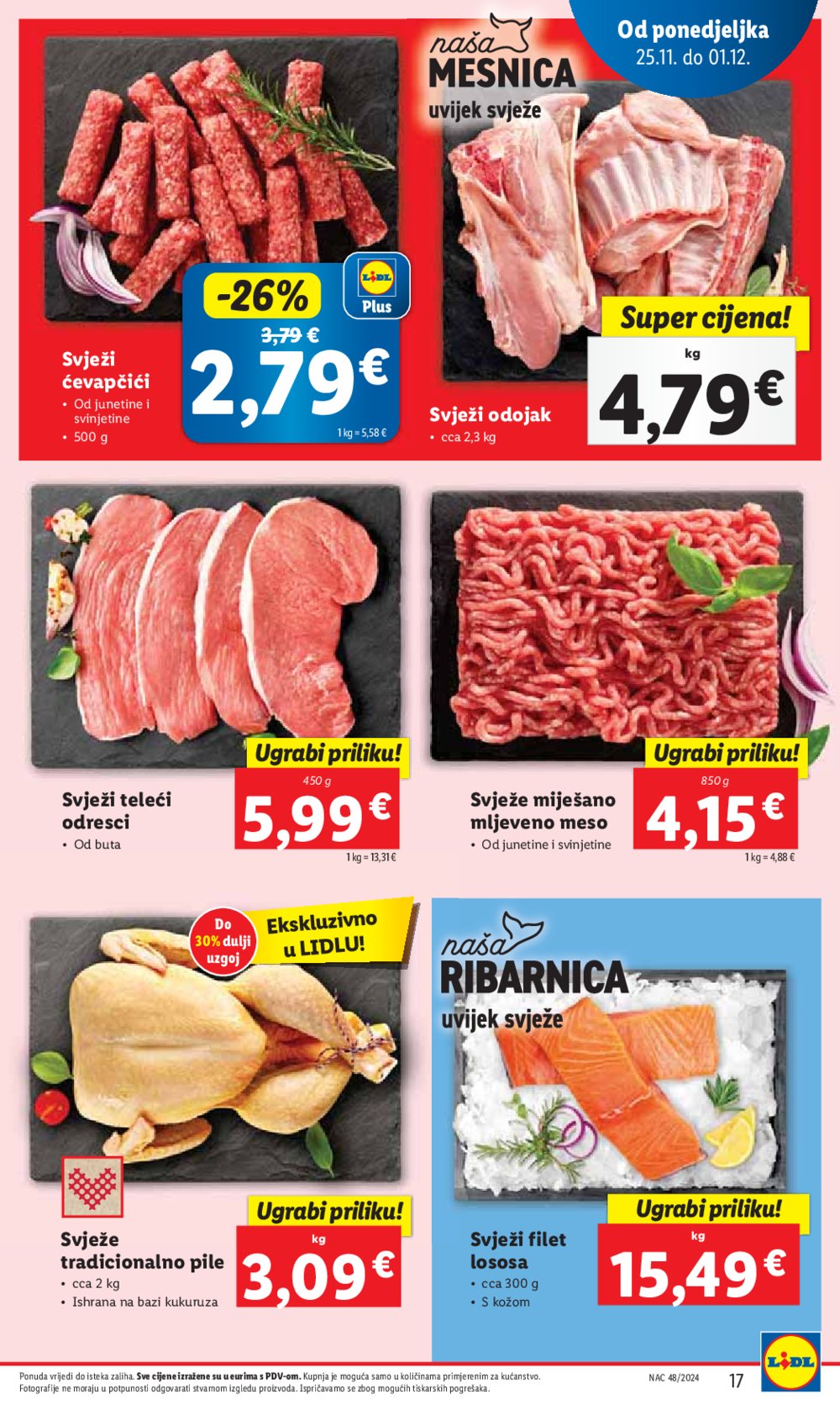 Lidl super ponuda od ponedjeljka 25.11.-01.12.2024.