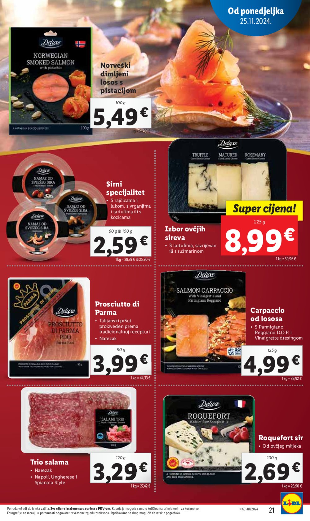 Lidl super ponuda od ponedjeljka 25.11.-01.12.2024.