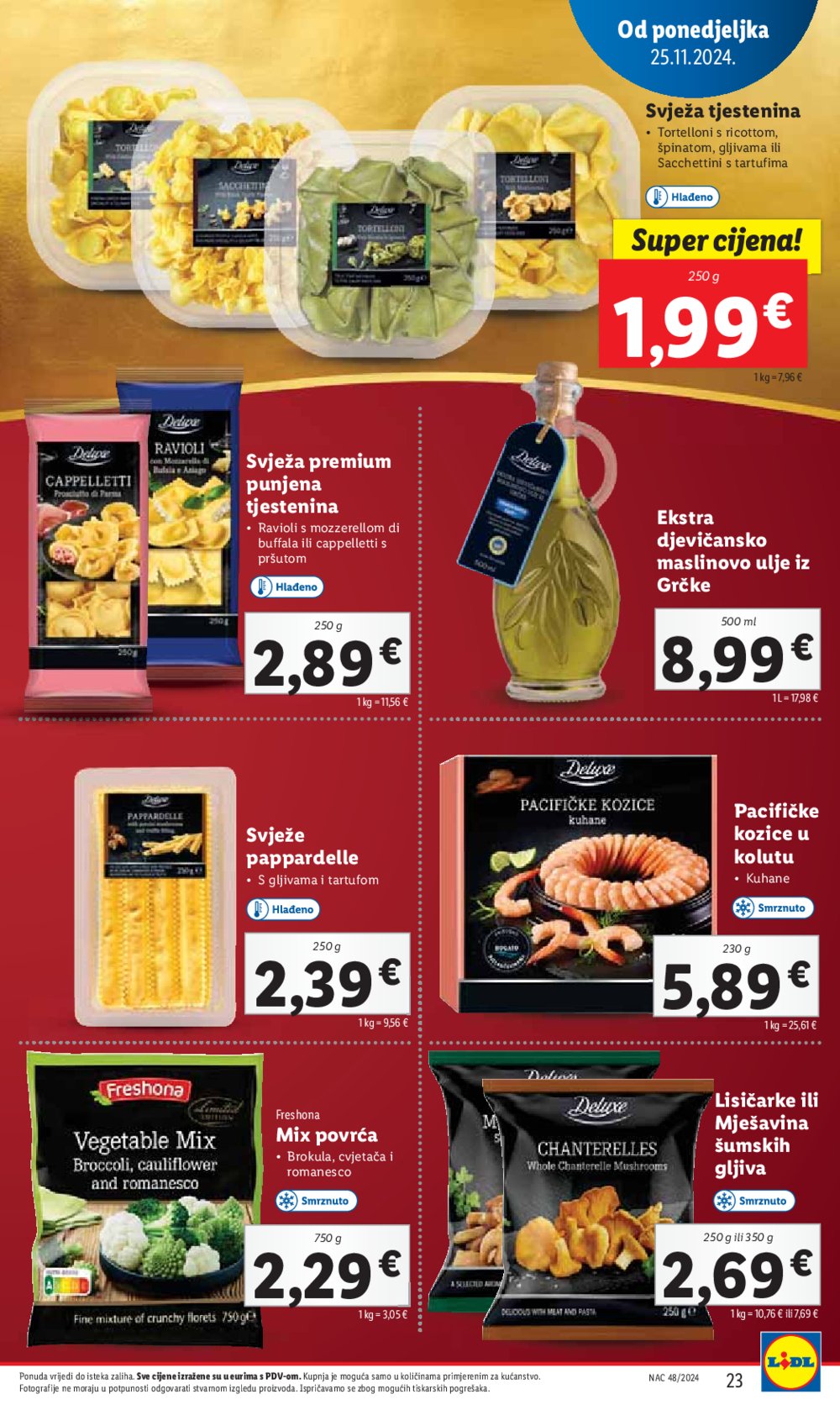 Lidl super ponuda od ponedjeljka 25.11.-01.12.2024.