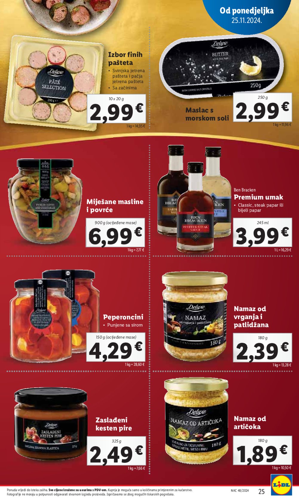 Lidl super ponuda od ponedjeljka 25.11.-01.12.2024.