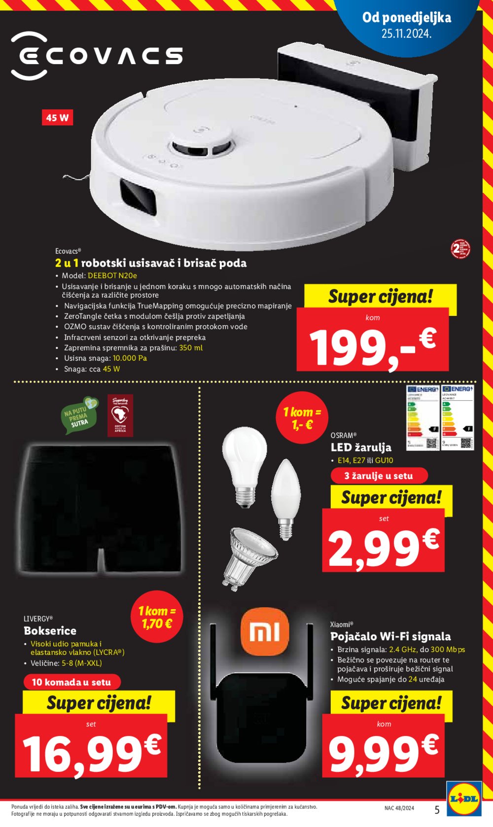 Lidl super ponuda od ponedjeljka 25.11.-01.12.2024.