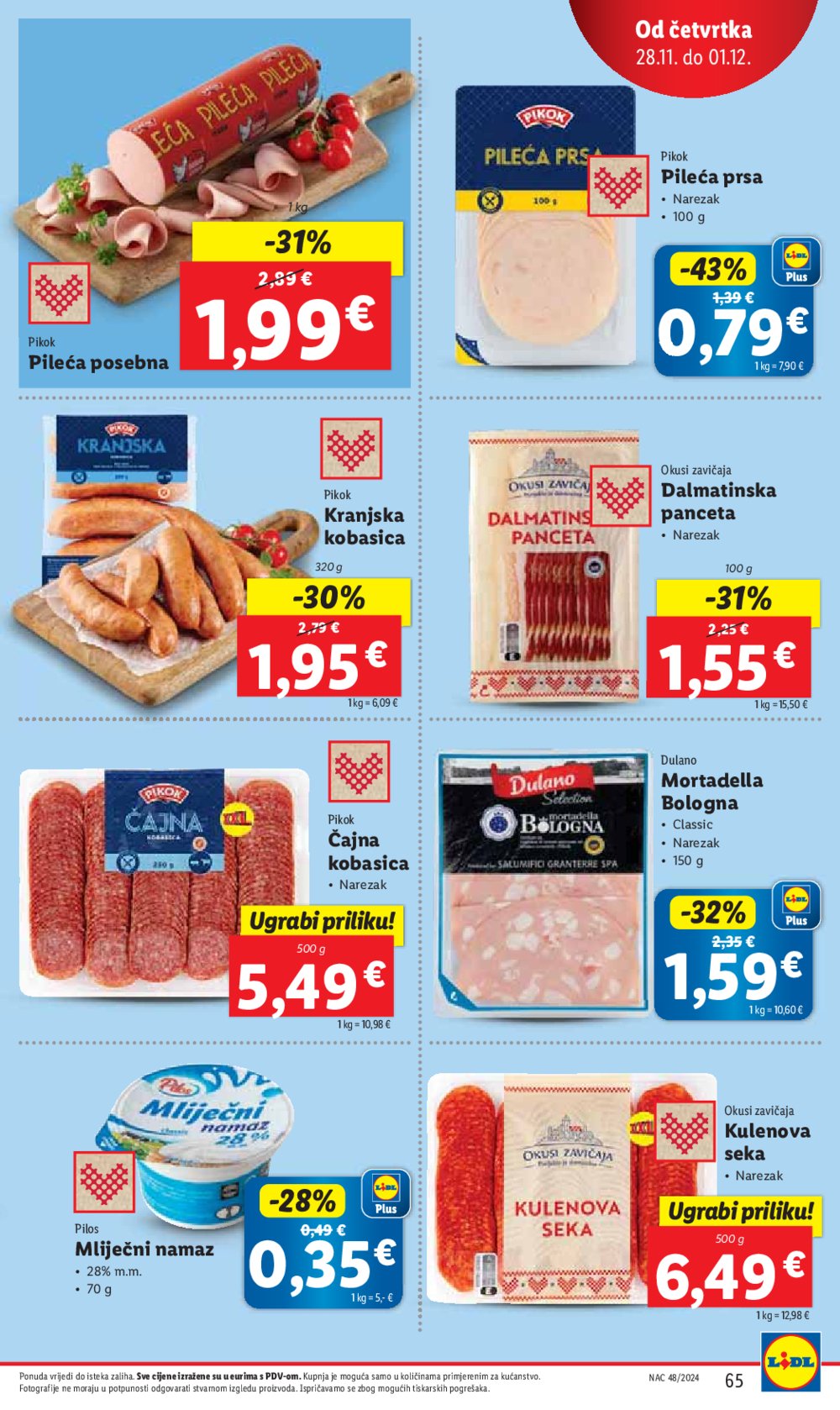 Lidl super ponuda od ponedjeljka 25.11.-01.12.2024.