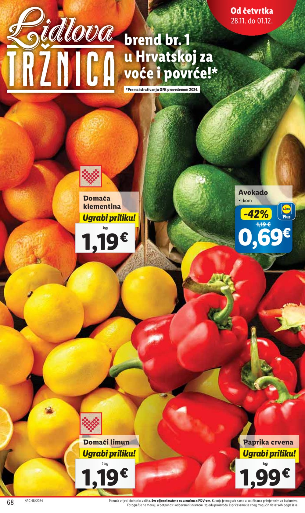 Lidl super ponuda od ponedjeljka 25.11.-01.12.2024.